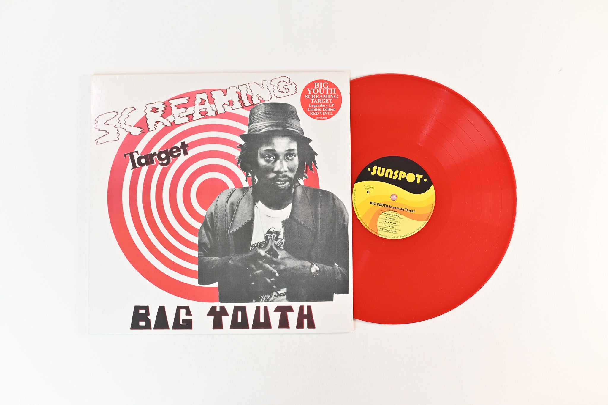 Big Youth - Screaming Target on Sunspot Ltd Red Vinyl Reissue