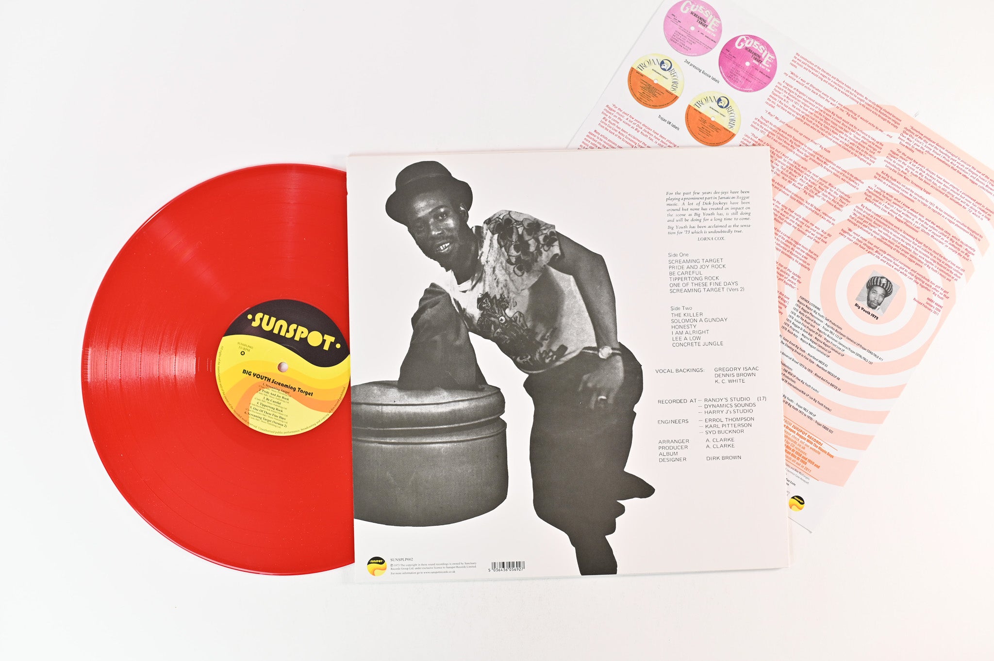 Big Youth - Screaming Target on Sunspot Ltd Red Vinyl Reissue