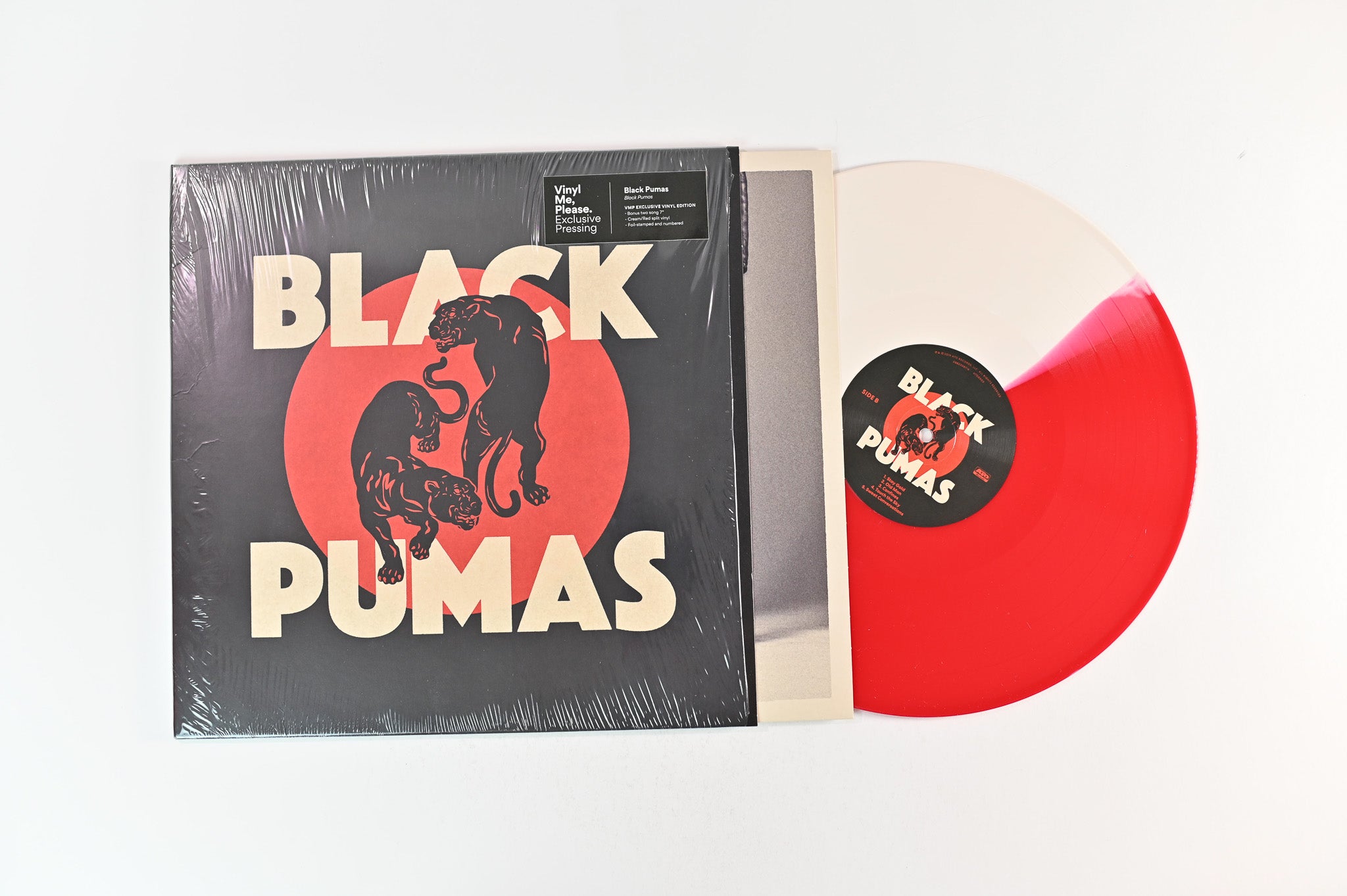 Black Pumas - Black Pumas on ATO Vinyl Me Please Ltd Numbered Cream & Red Split Plus Bonus 7"