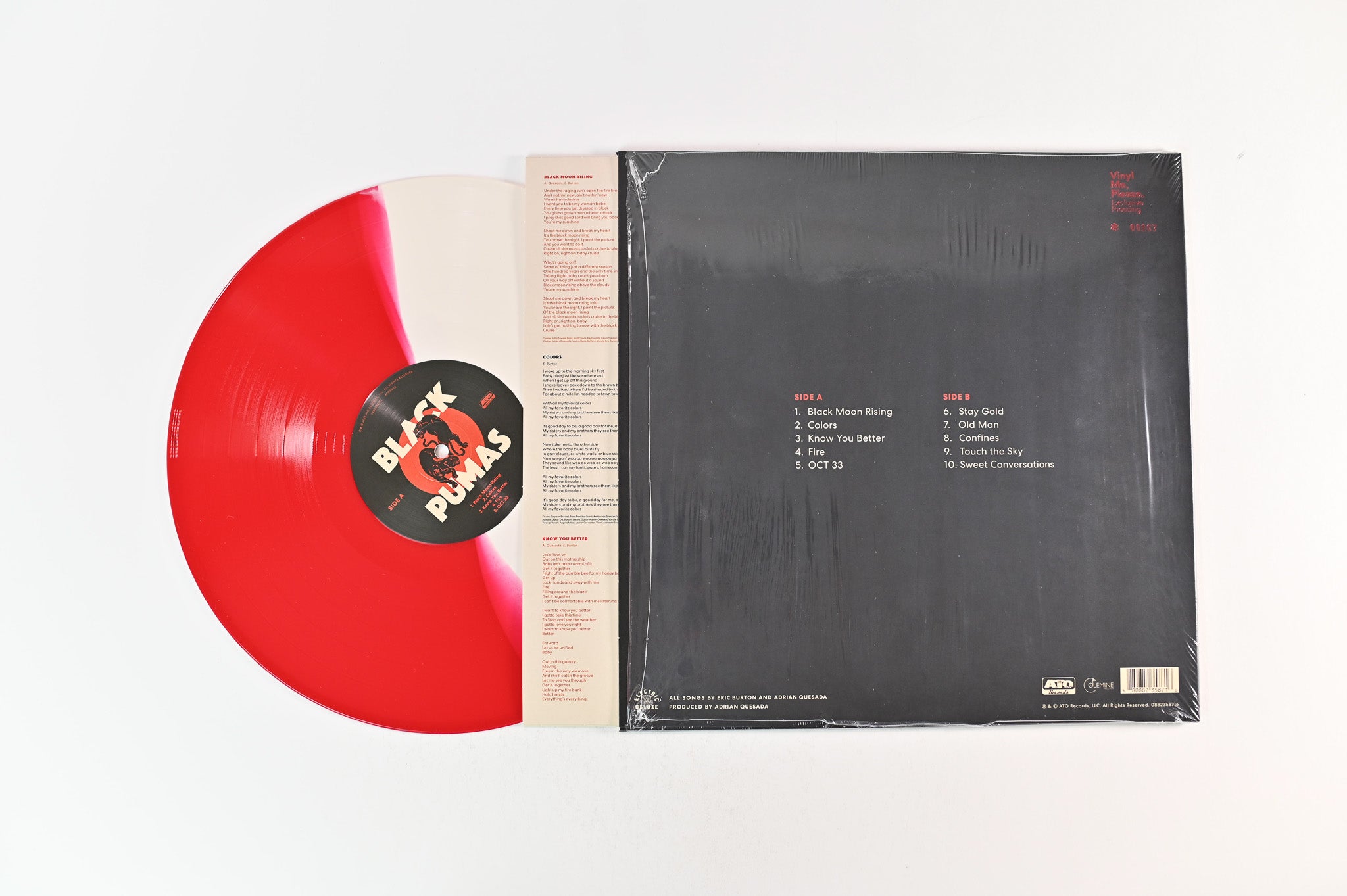 Black Pumas - Black Pumas on ATO Vinyl Me Please Ltd Numbered Cream & Red Split Plus Bonus 7"