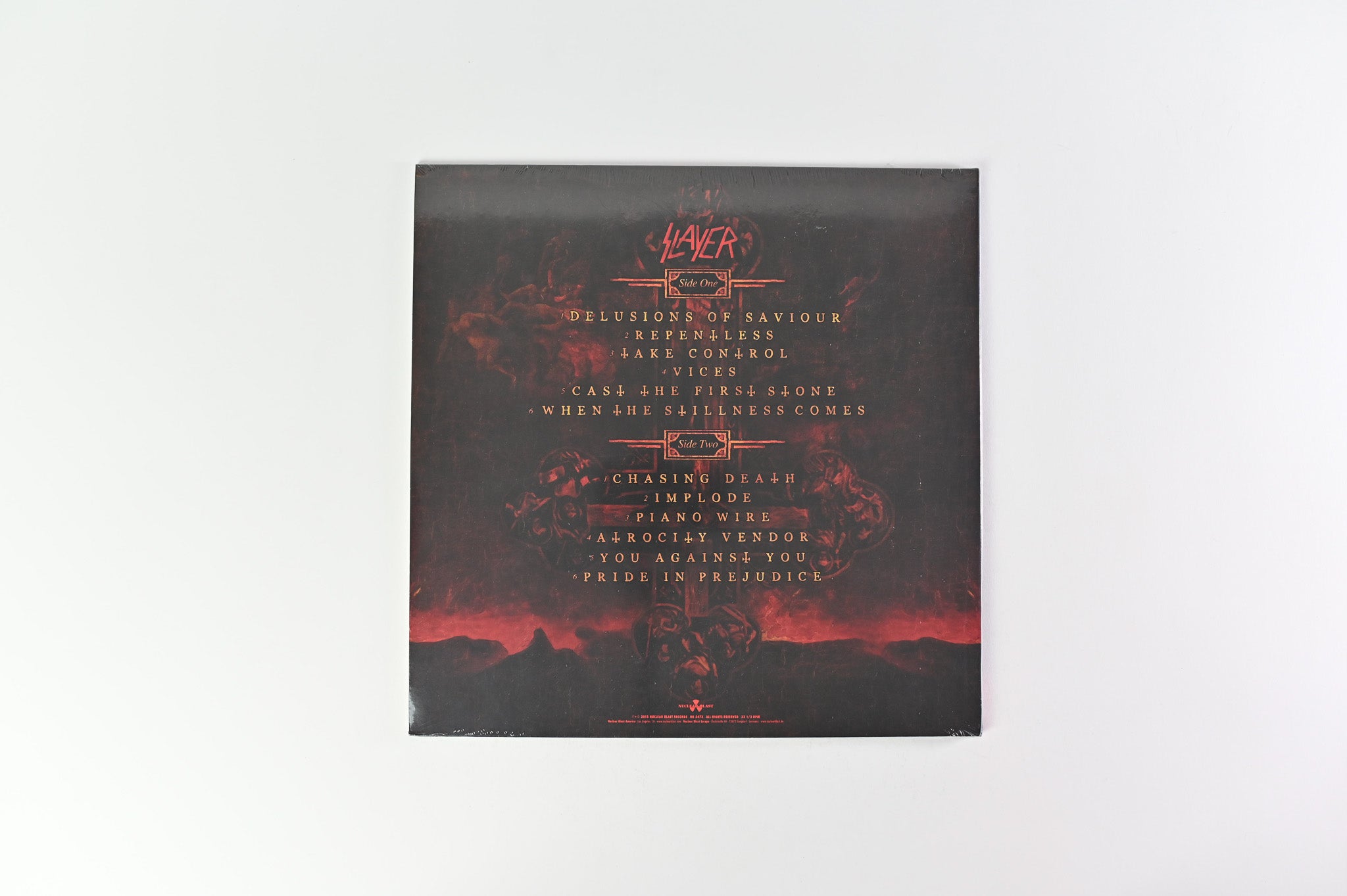 Slayer - Repentless on Nuclear Blast - Oxblood And Orange Swirl w/ Mustard Splatter Colored Vinyl