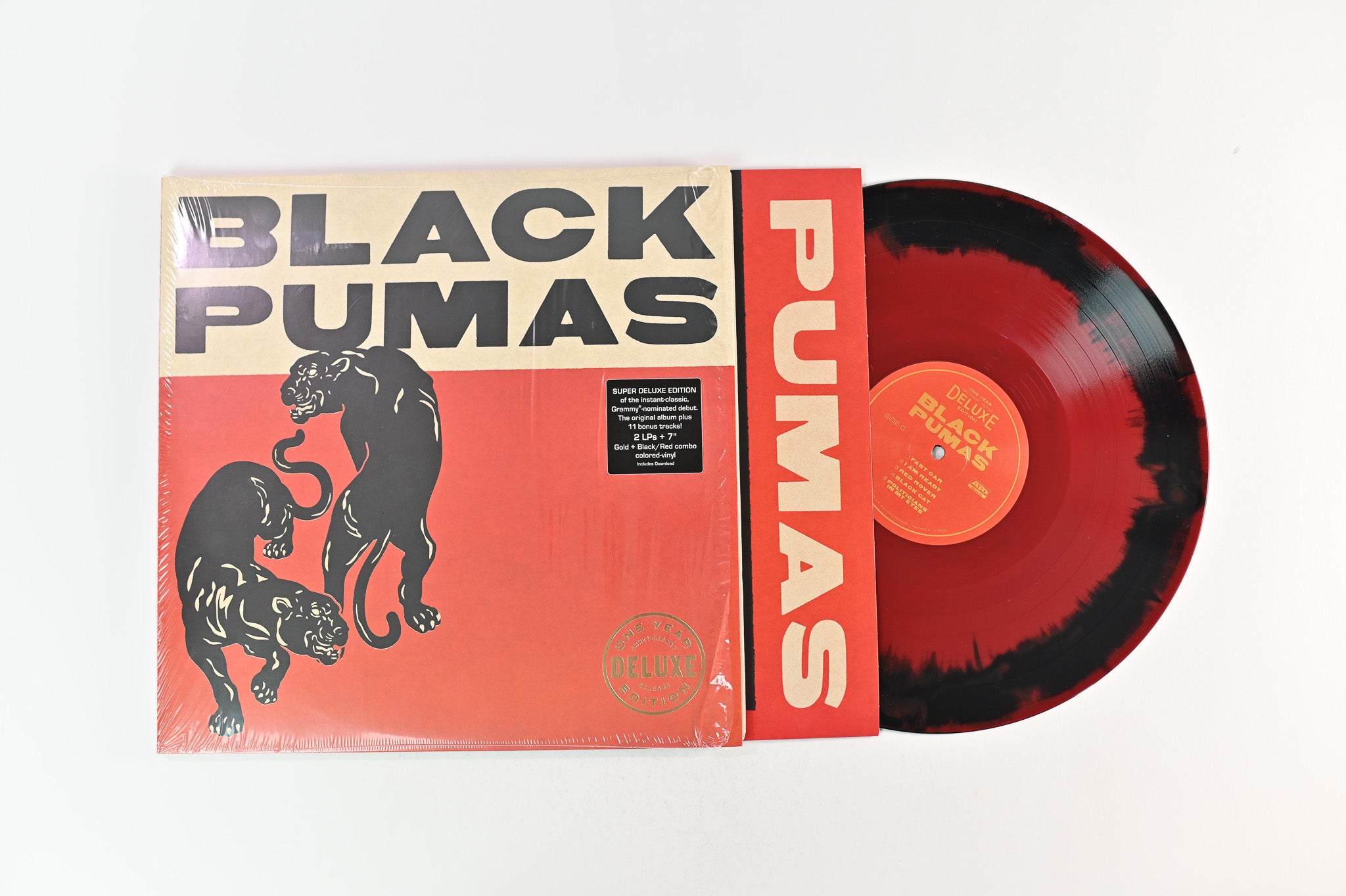 Black Pumas - Black Pumas on ATO Colemine Deluxe Gold + Black/Red Marble Reissue With Bonus 7"