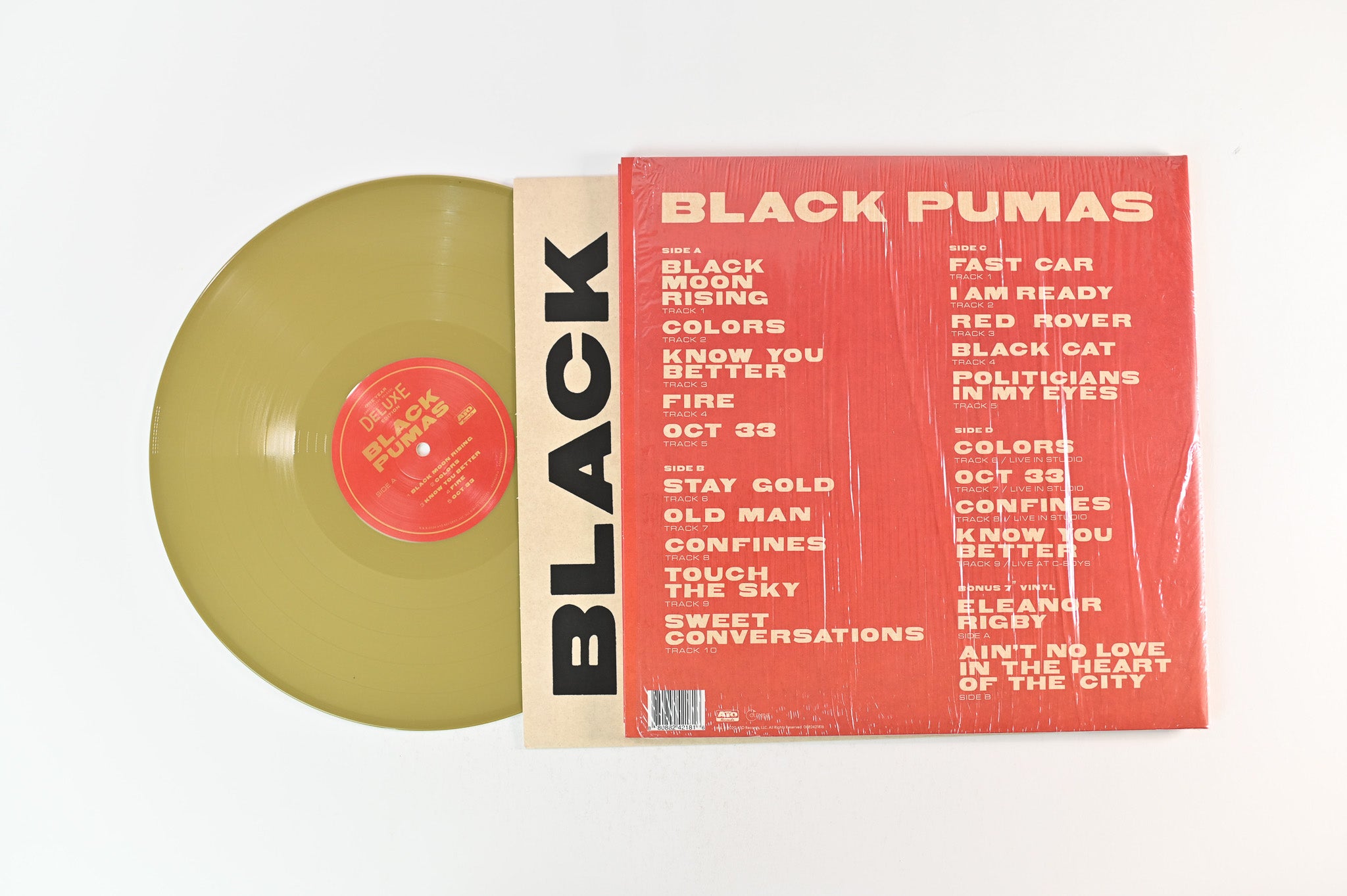 Black Pumas - Black Pumas on ATO Colemine Deluxe Gold + Black/Red Marble Reissue With Bonus 7"