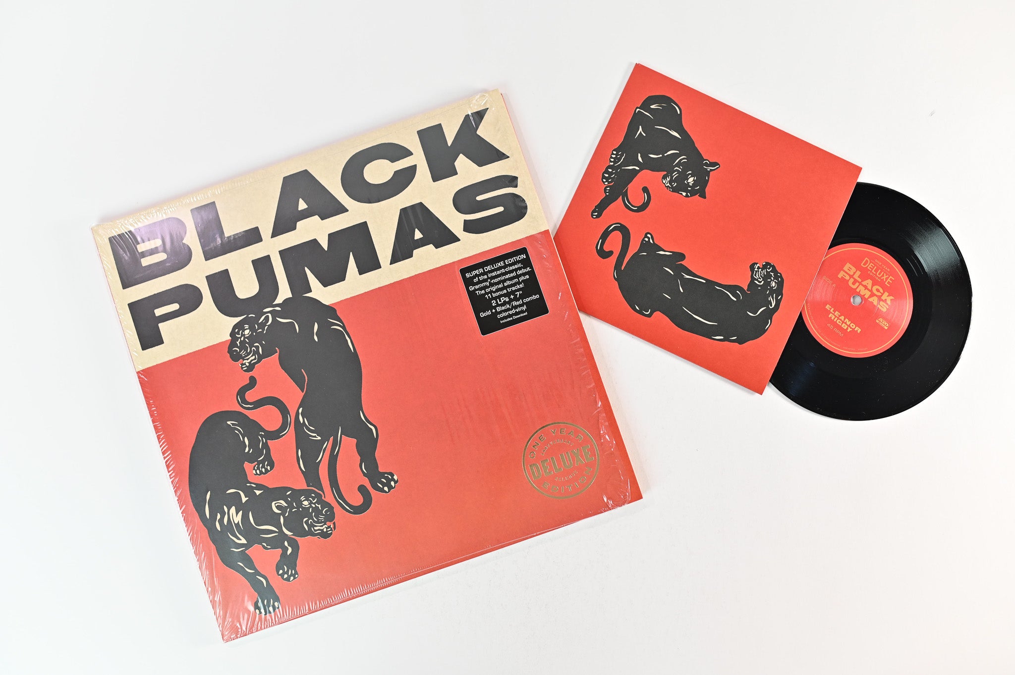Black Pumas - Black Pumas on ATO Colemine Deluxe Gold + Black/Red Marble Reissue With Bonus 7"
