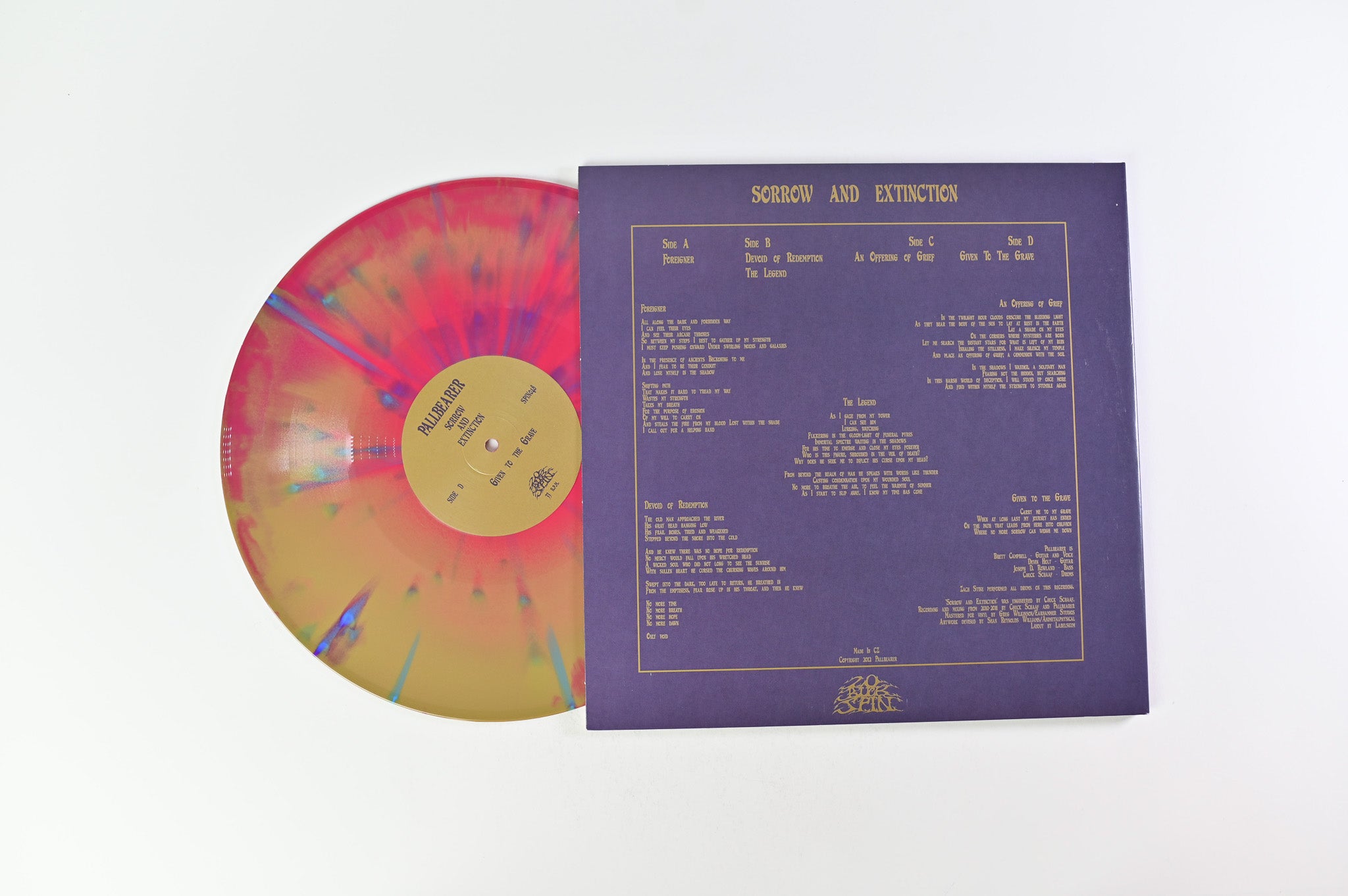 Pallbearer - Sorrow And Extinction on 20 Buck Spin Tri-color Merge w/ Cyan Splatter Reissue
