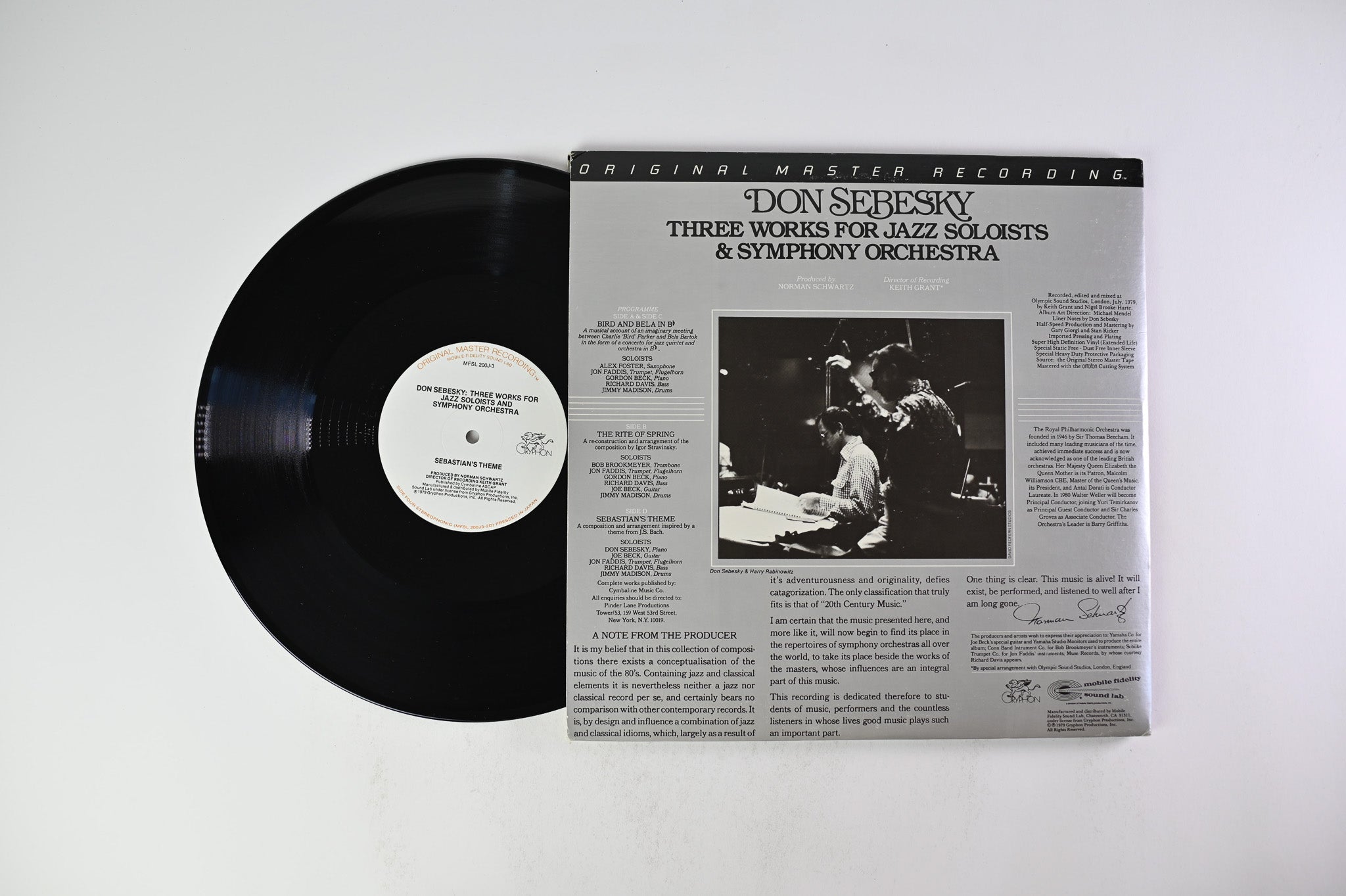 Don Sebesky - Three Works For Jazz Soloists & Symphony Orchestra on Mobile Fidelity Sound Lab