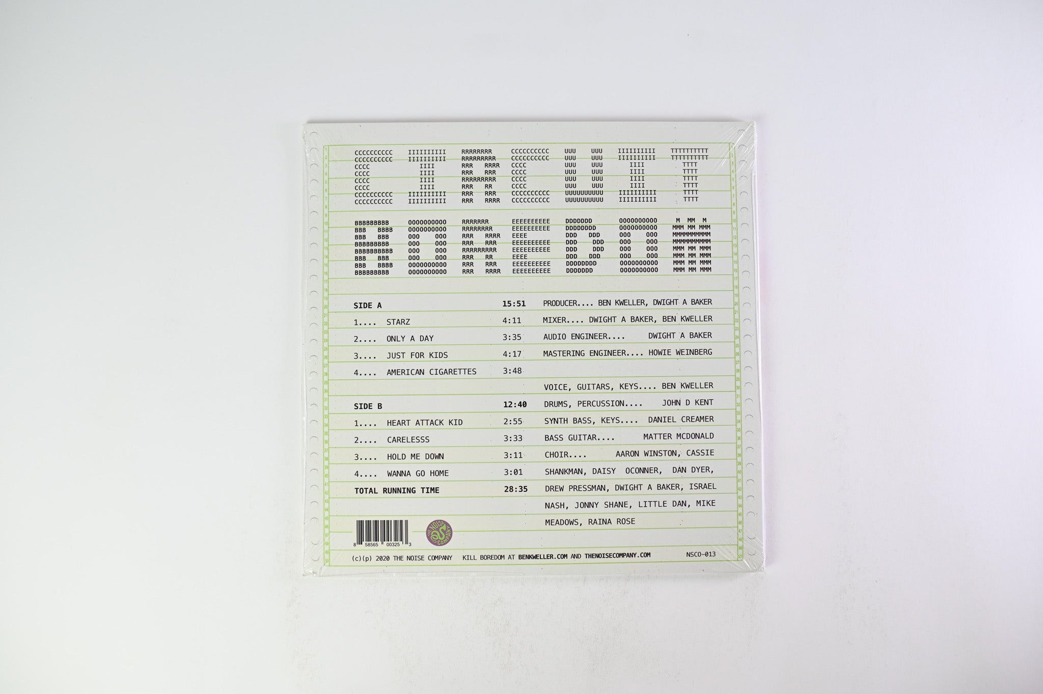 Ben Kweller - Circuit Boredom on The Noise Company - Sealed Coke Bottle Clear