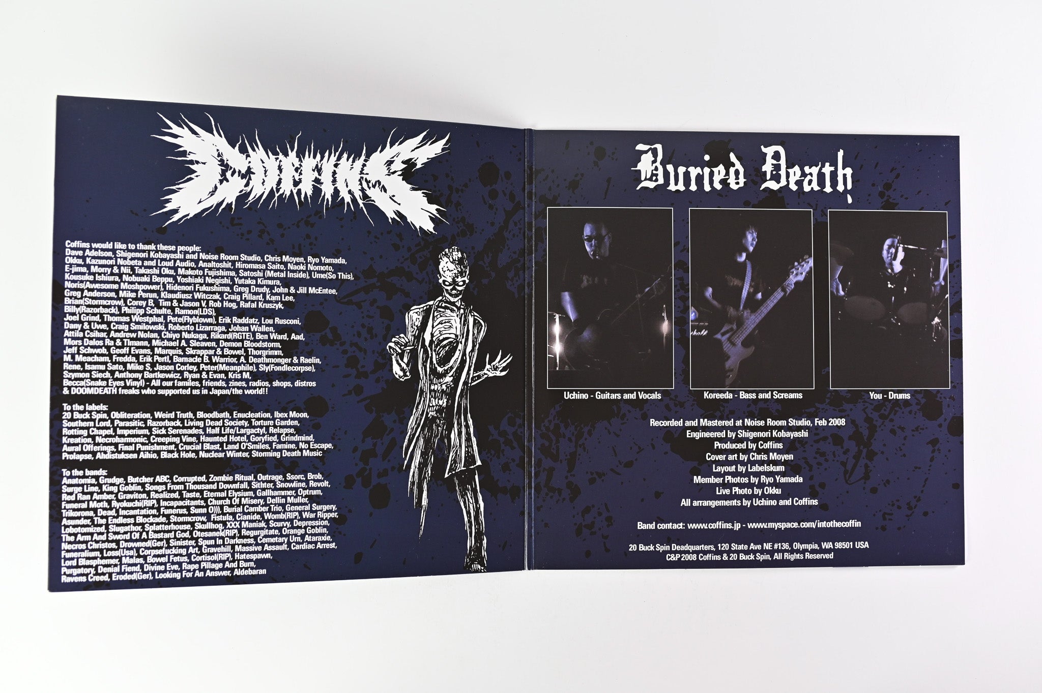 Coffins - Buried Death on 20 Buck Spin - Blue Colored Vinyl