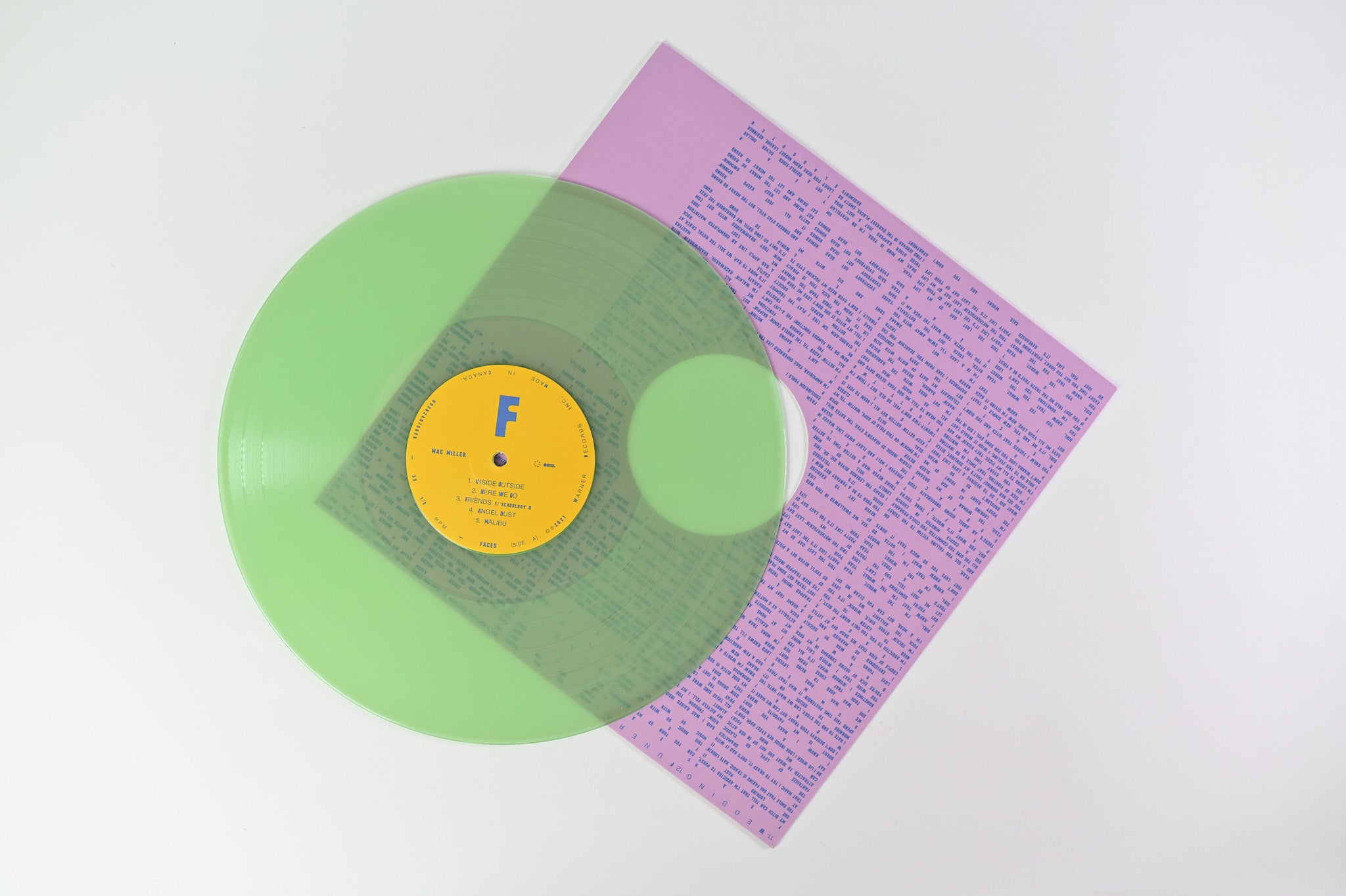 Mac Miller - Faces on Warner Coke Bottle Clear / Blue / Red Reissue