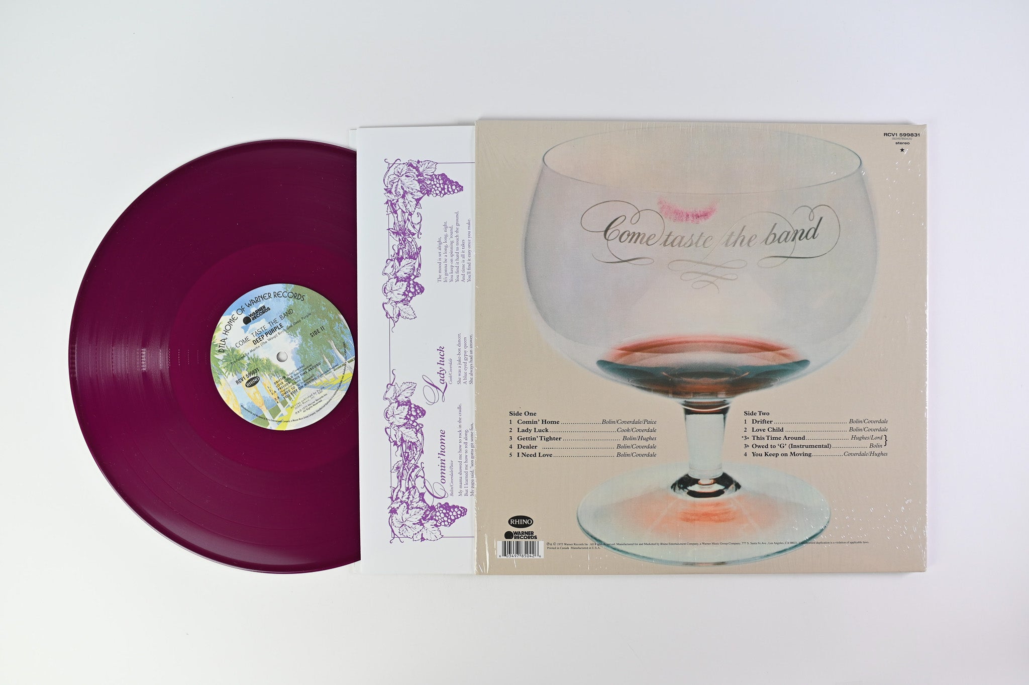 Deep Purple - Come Taste The Band Warner Bros. Rhino Rocktober Purple Vinyl Reissue