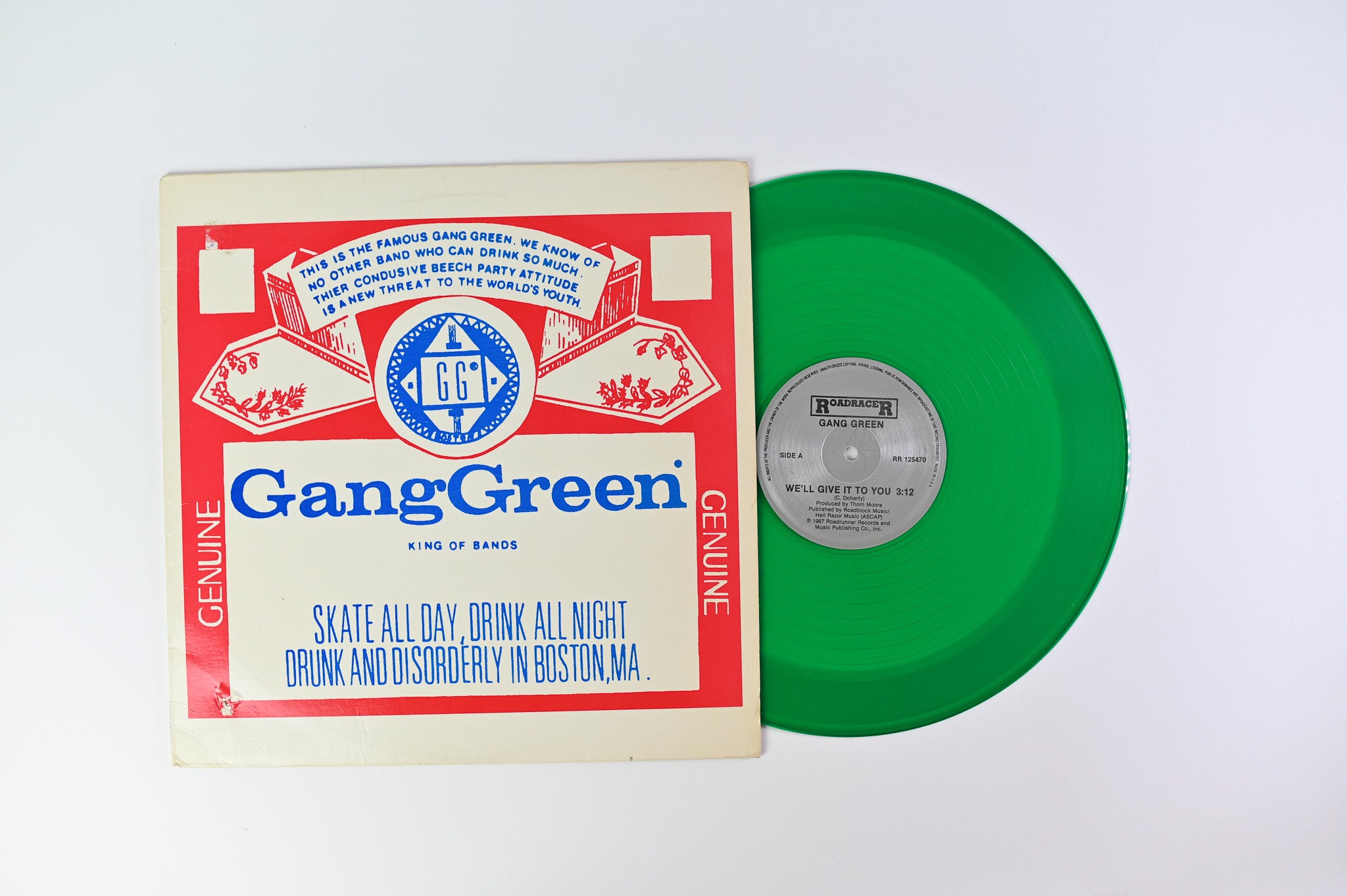 Gang Green - We'll Give It To You on Roadracer Green Vinyl 12"