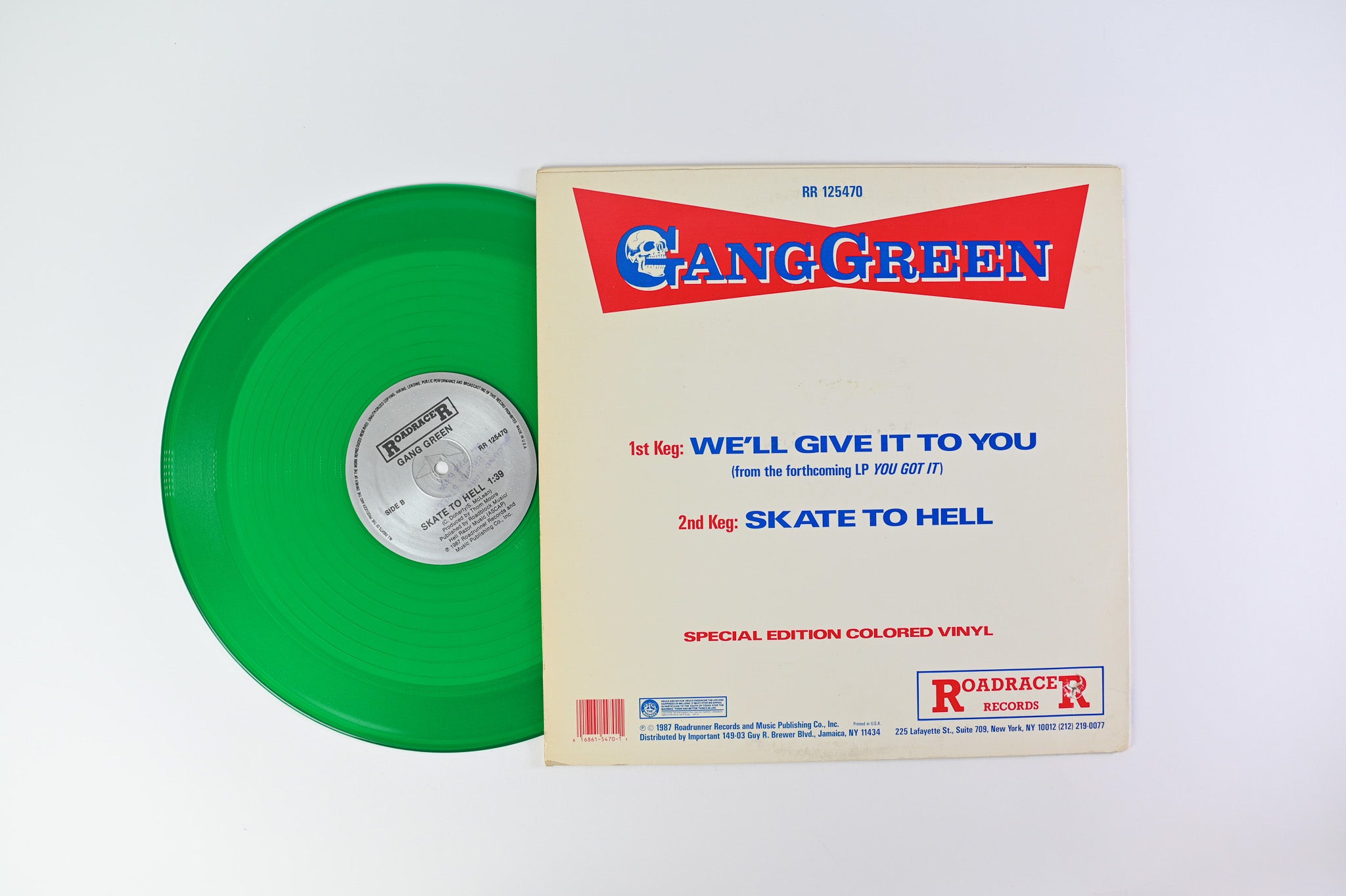 Gang Green - We'll Give It To You on Roadracer Green Vinyl 12"