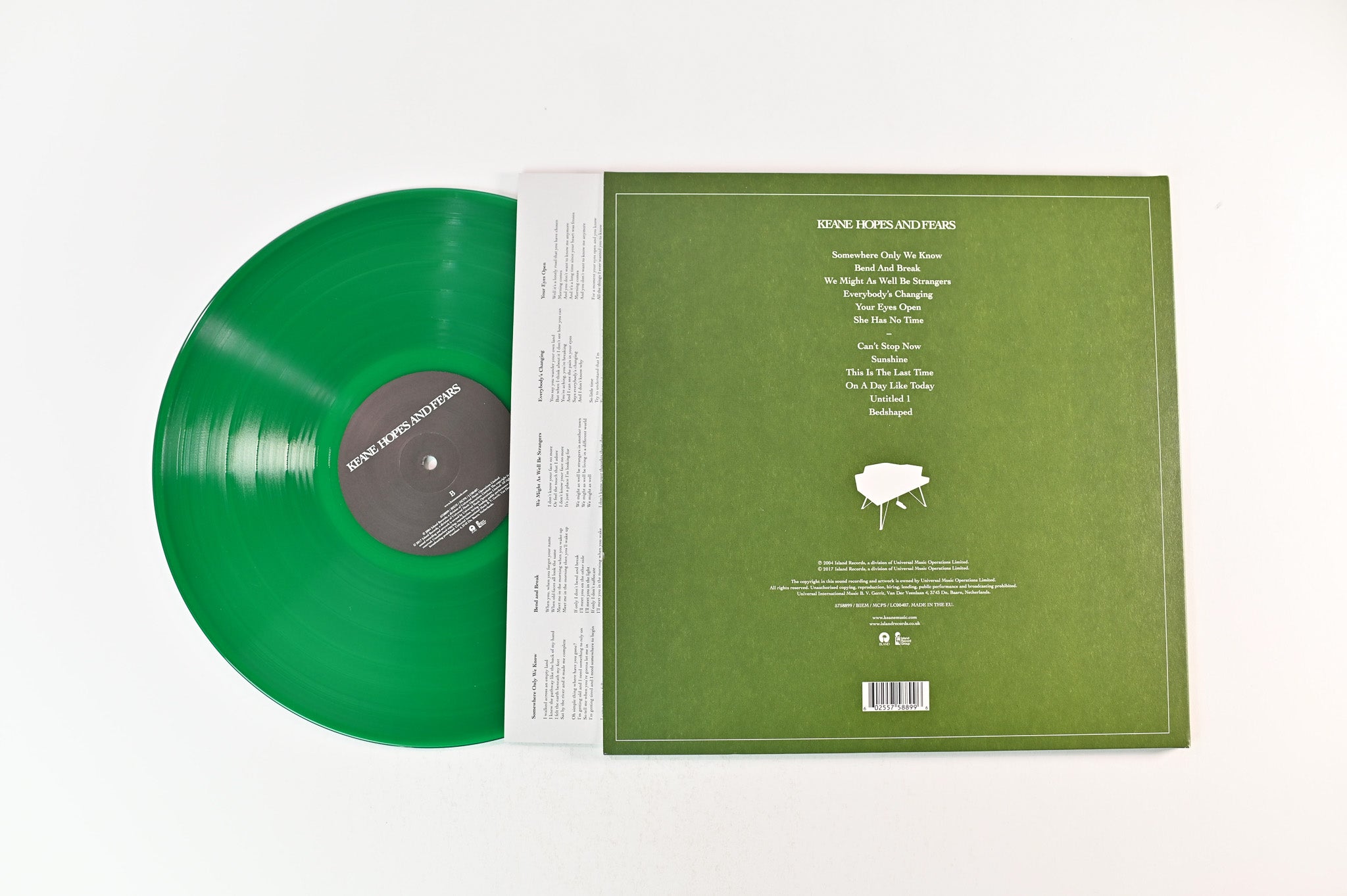 Keane - Hopes And Fears on Island Ltd Green Transparent Reissue