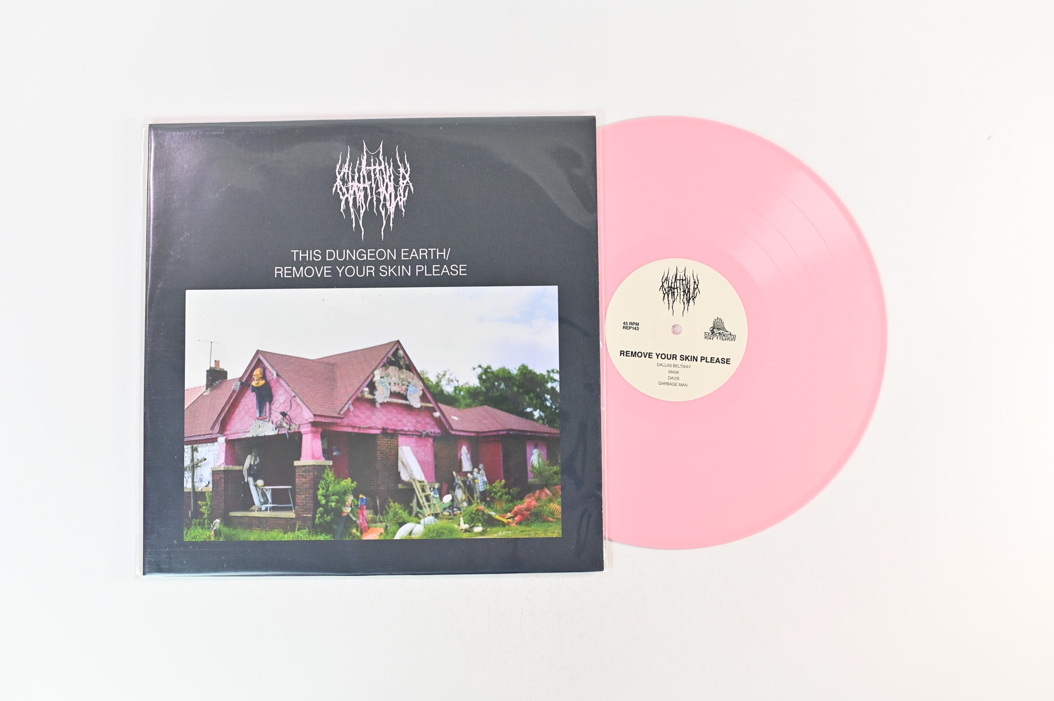 Chat Pile - This Dungeon Earth / Remove Your Skin Please on Reptilian 12" 45 RPM Ltd Baby Pink