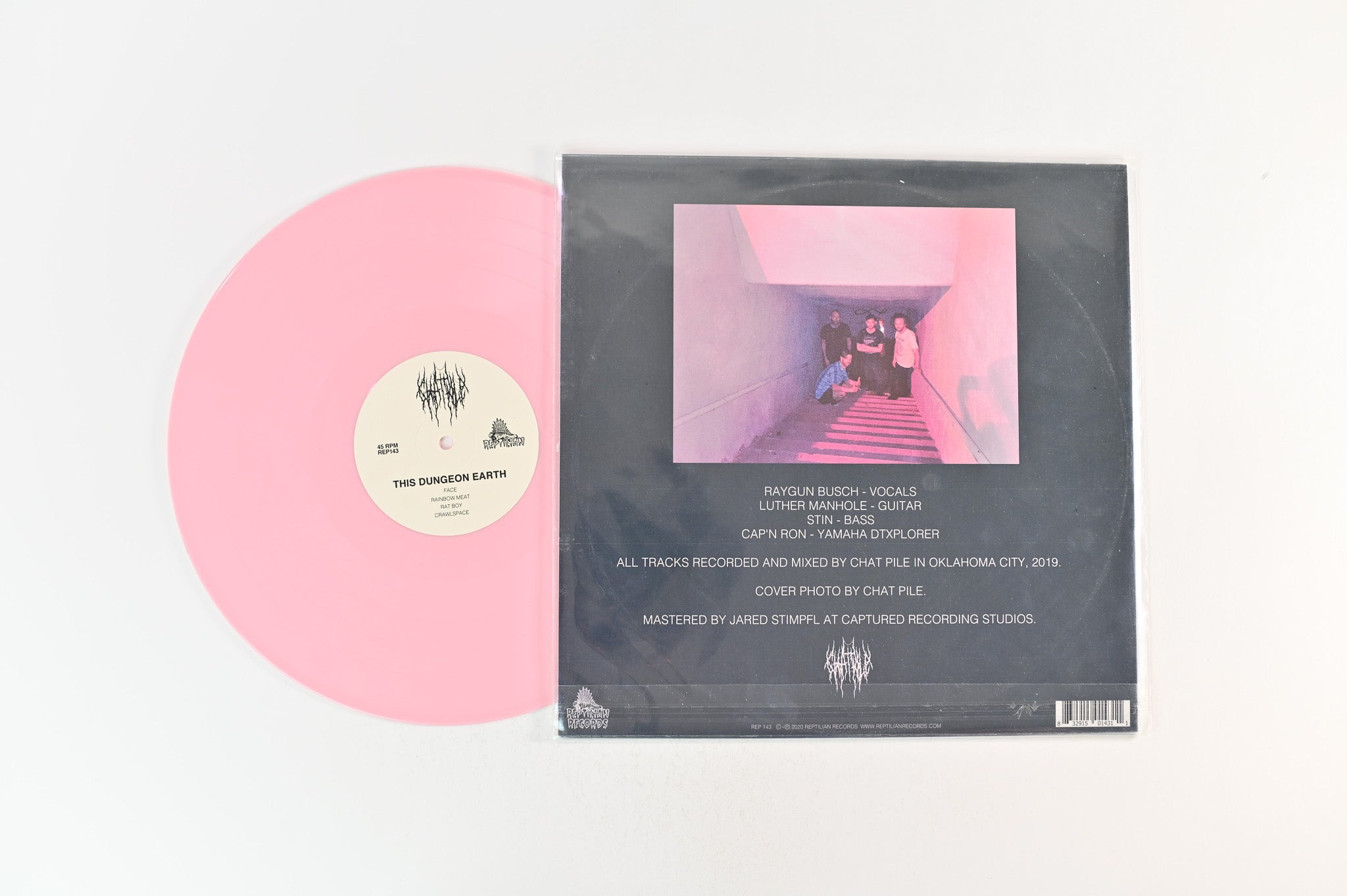 Chat Pile - This Dungeon Earth / Remove Your Skin Please on Reptilian 12" 45 RPM Ltd Baby Pink
