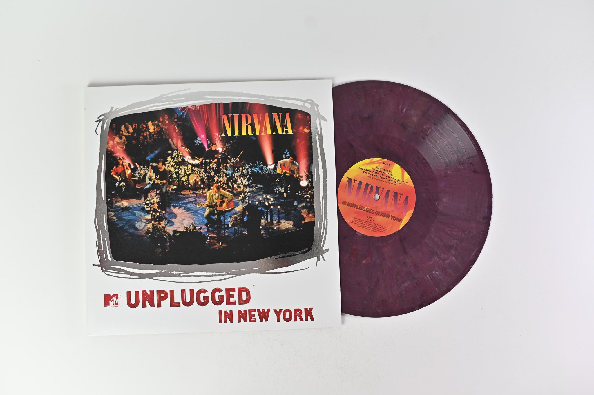 Nirvana - MTV Unplugged In New York on DGC Ltd Purple Orange Marble Reissue