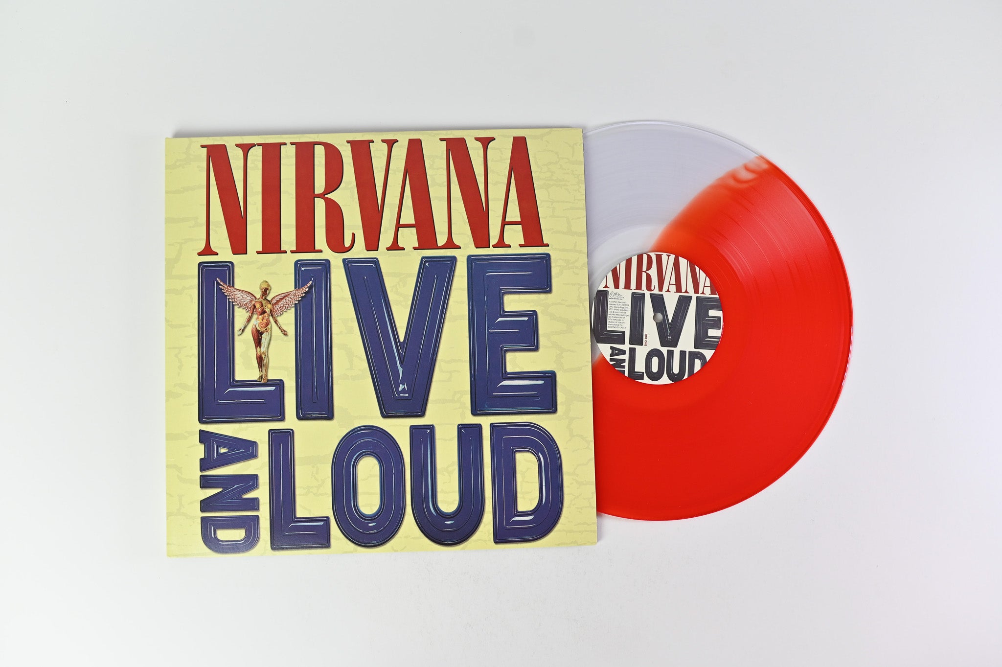 Nirvana - Live And Loud on DGC Ltd Clear/Red/Blue Split