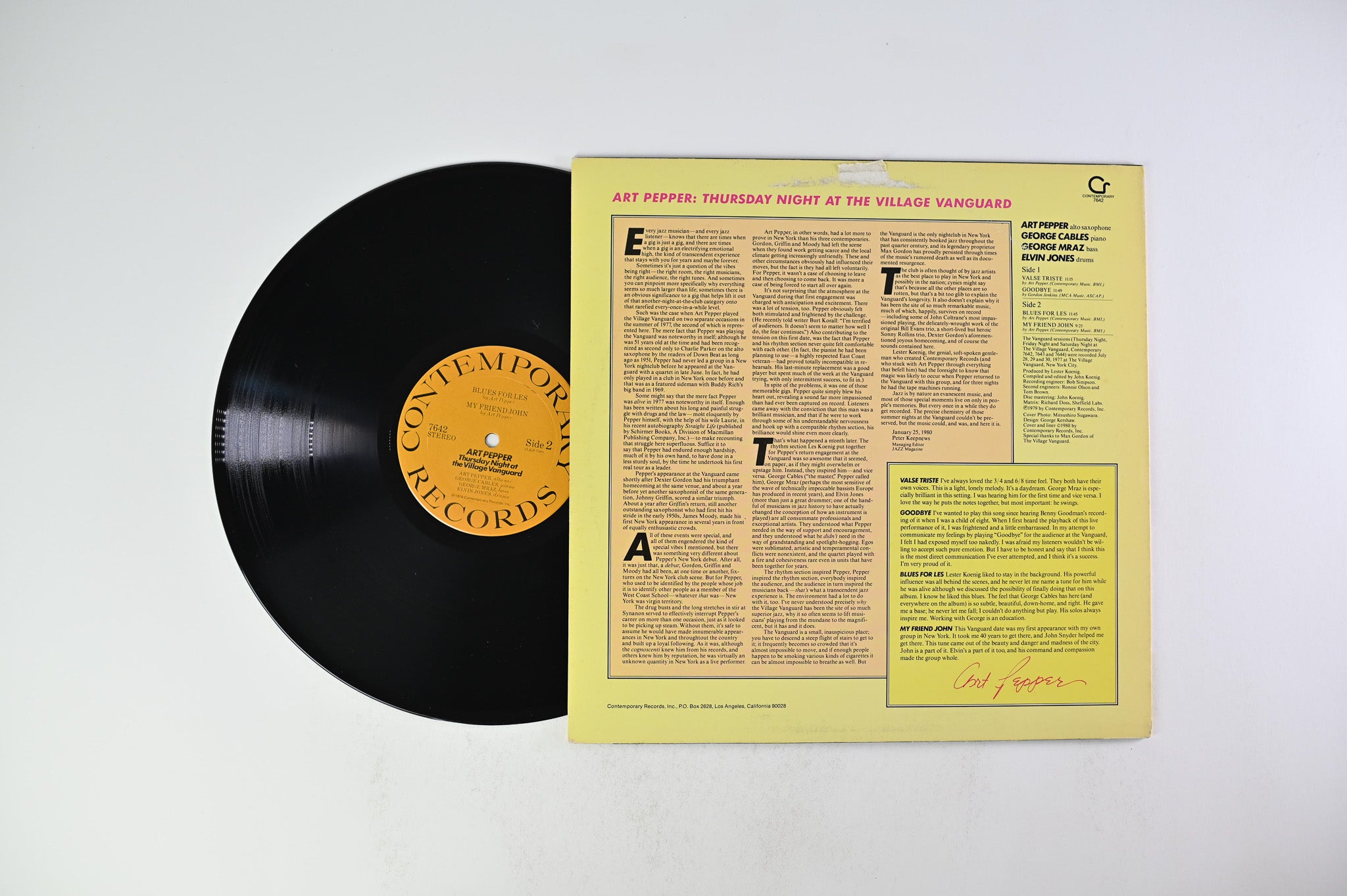 Art Pepper - Thursday Night At The Village Vanguard on Contemporary