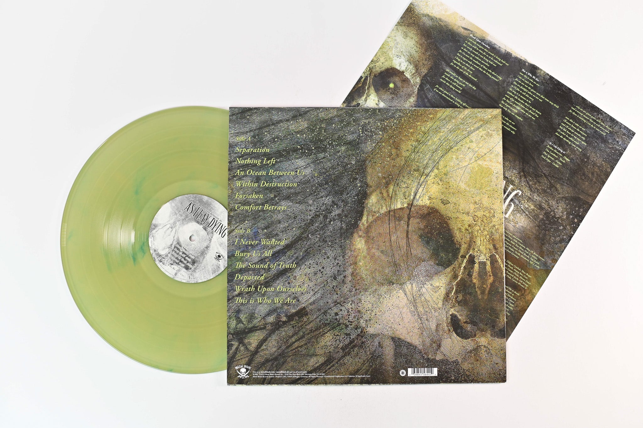 As I Lay Dying - An Ocean Between Us on Metal Blade Amber with Aqua Smoke Reissue
