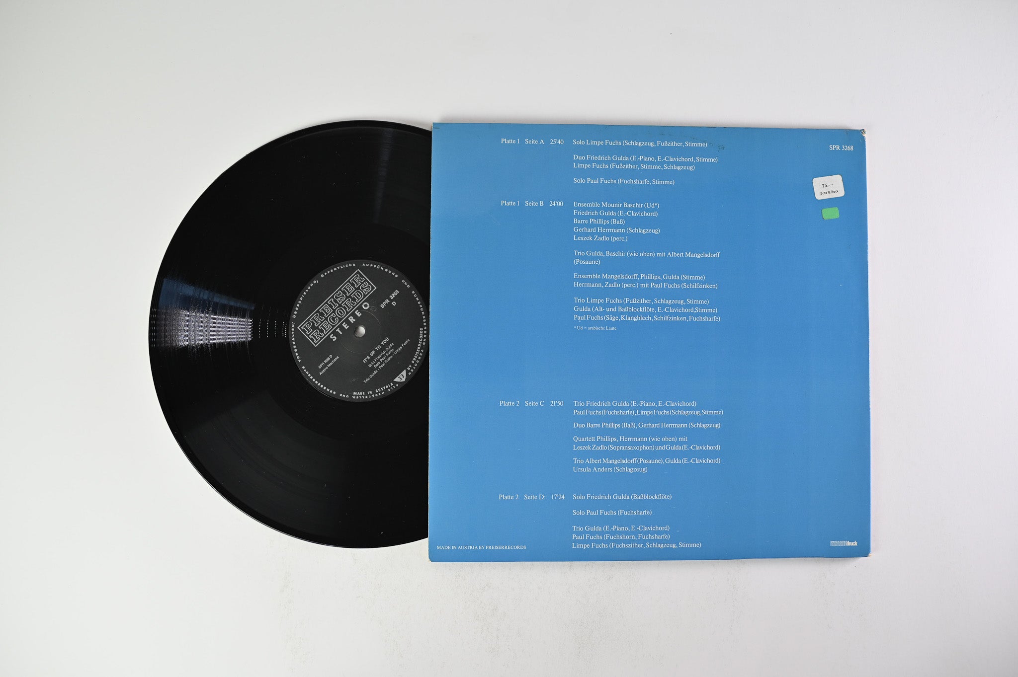 Friedrich Gulda - It's Up To You on Preiser Austrian Pressing