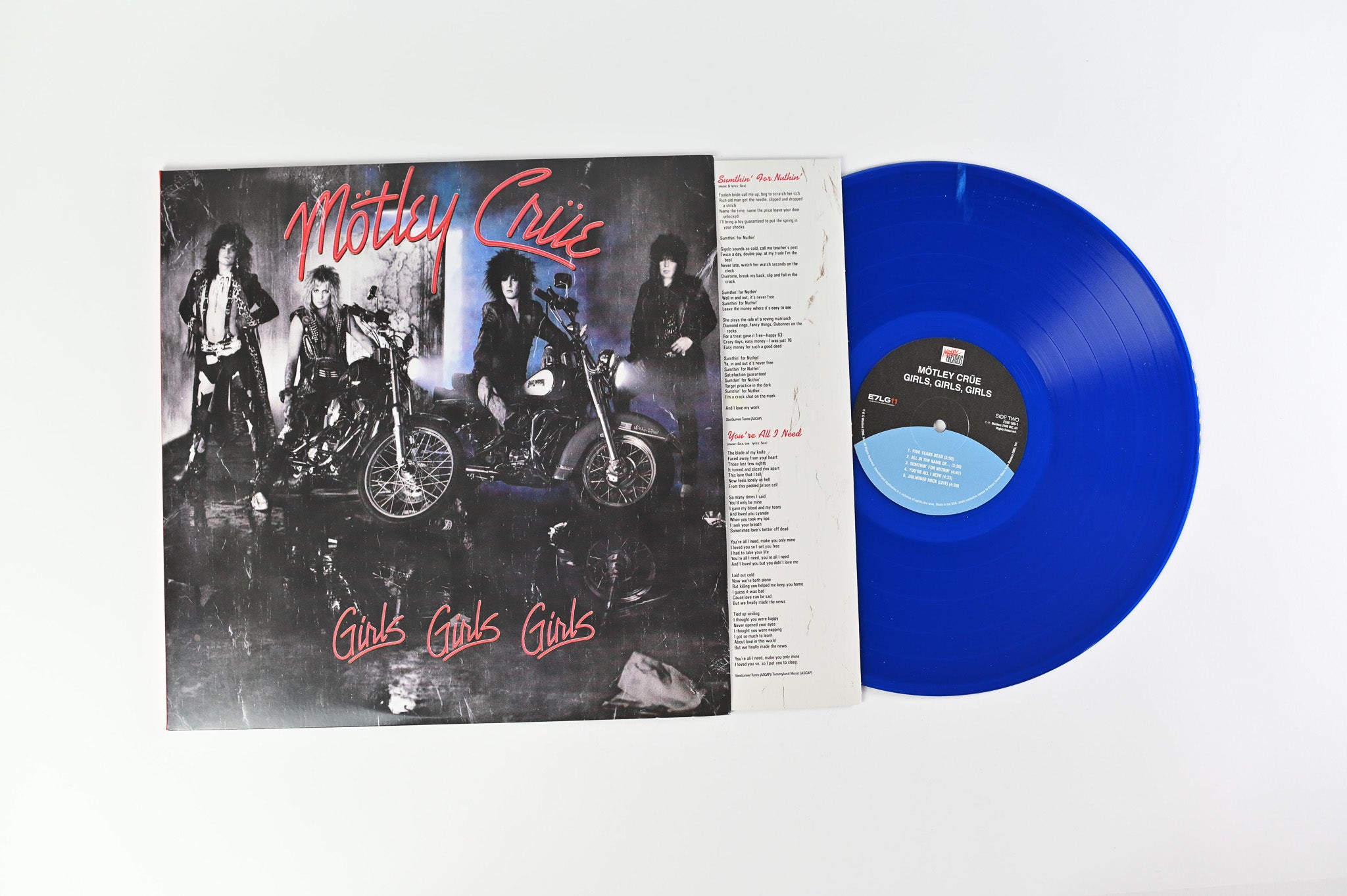 Mötley Crüe - Girls, Girls, Girls Reissue on Motley Records Blue Vinyl