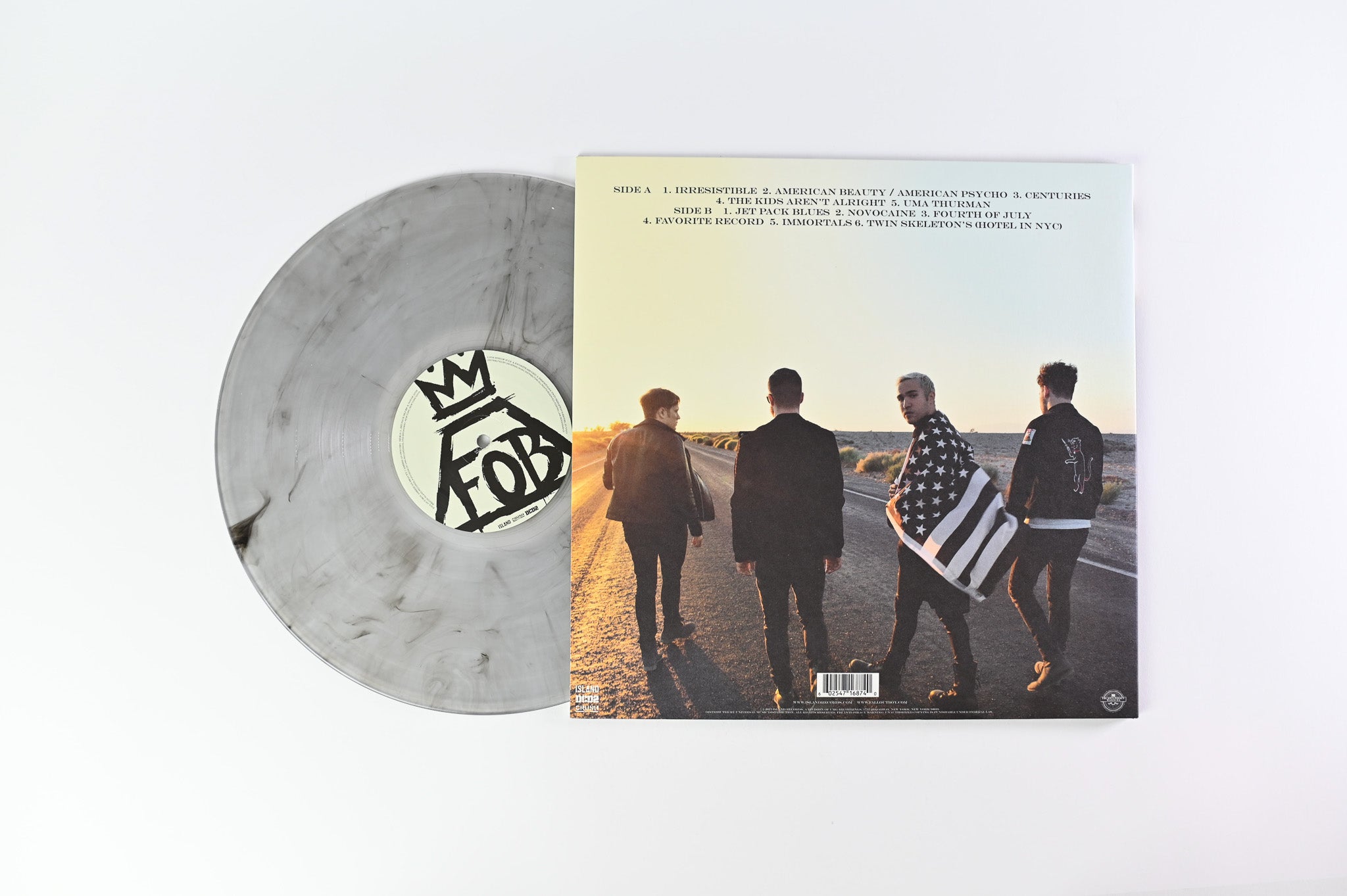 Fall Out Boy - American Beauty / American Psycho Reissue Clear w/Black Splatter Swirl Vinyl on Island Records