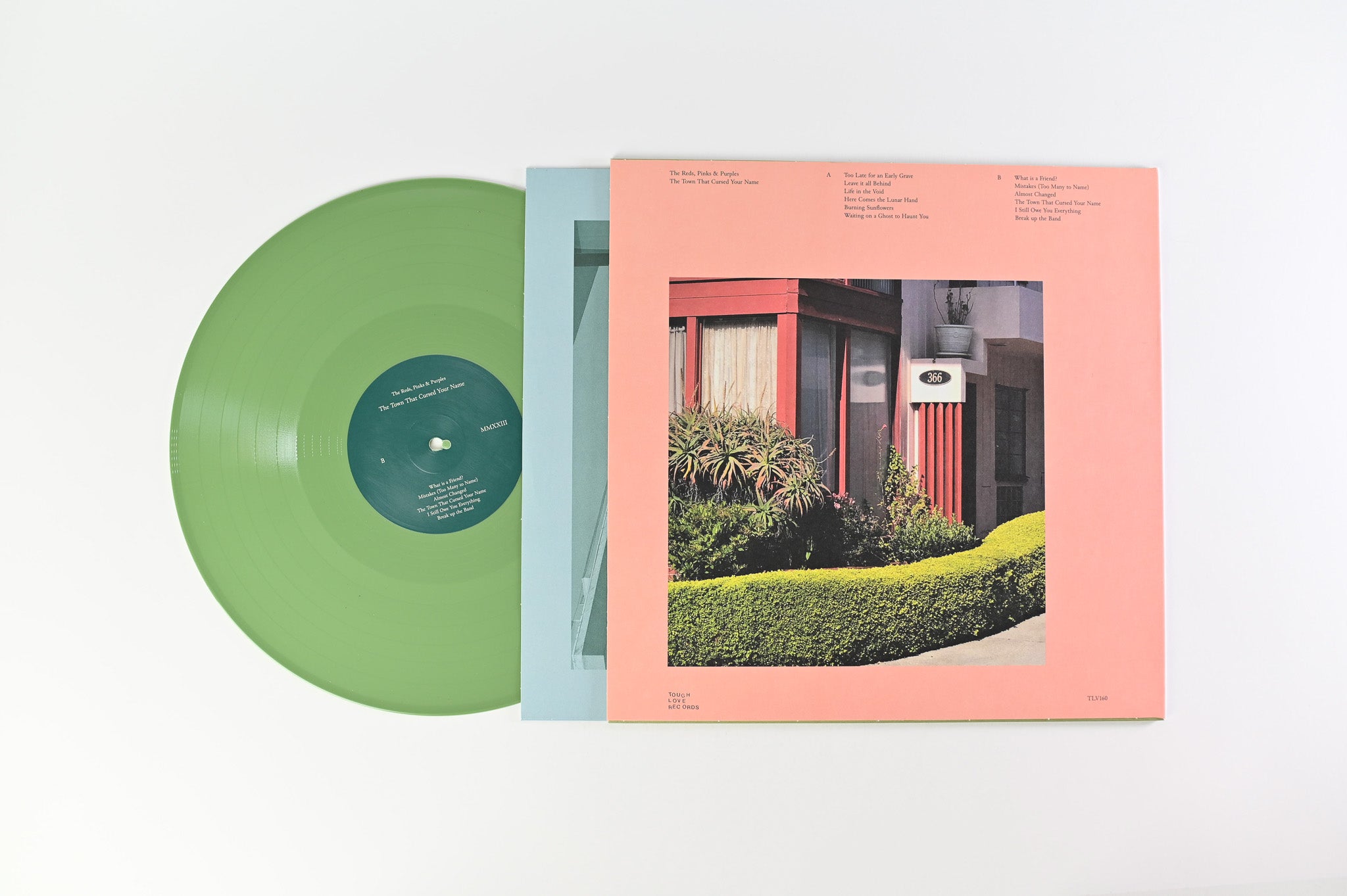 The Reds, Pinks And Purples - The Town That Cursed Your Name on Tough Love Records Foliage Green Vinyl