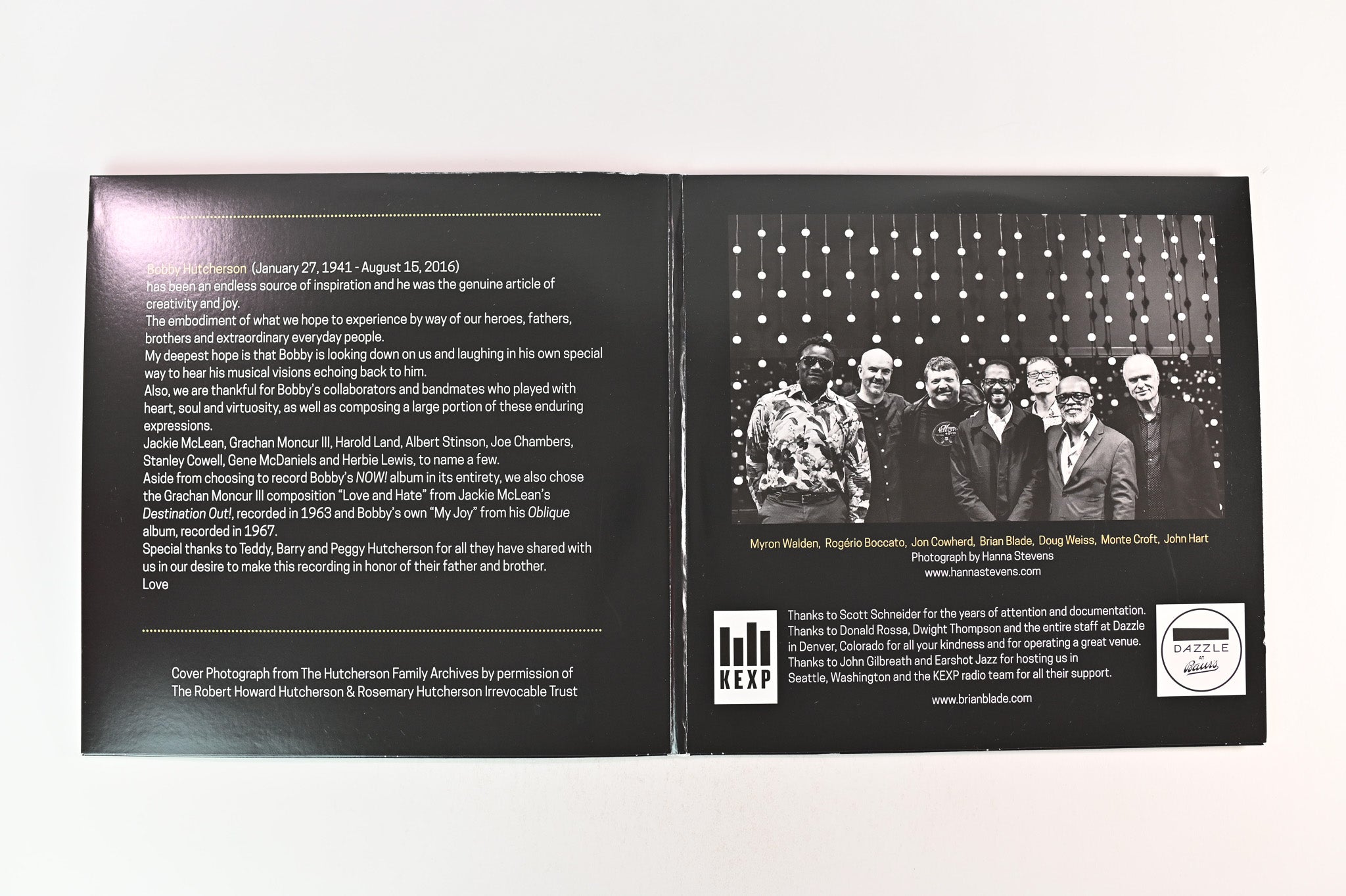 Brian Blade - Lifecycles Volumes I & II: Now! And Forevermore Honoring Bobby Hutcherson on Stoner Hill Records Ltd Numbered