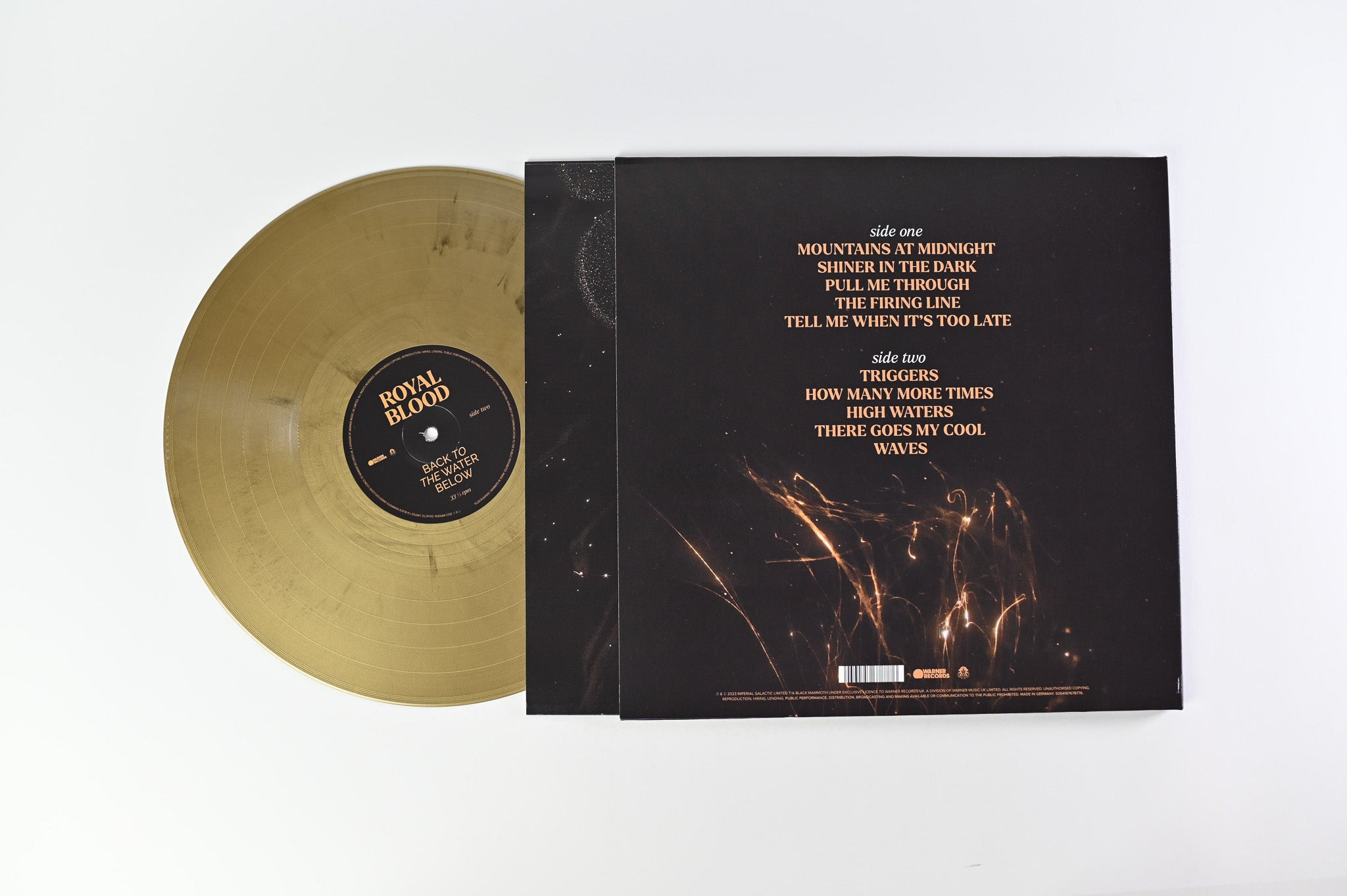 Royal Blood - Back To The Water Below Deluxe Edition on Black Mammoth Records Gold Marble Vinyl