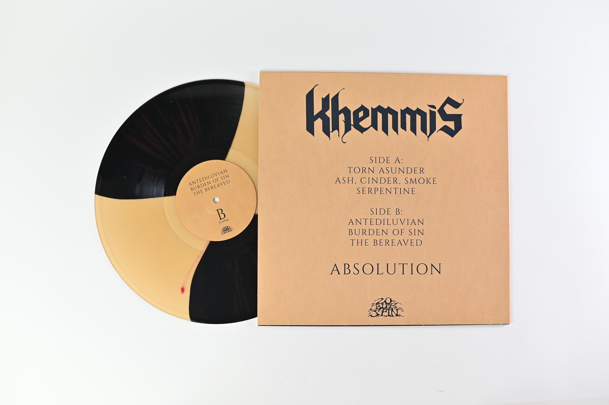 Khemmis - Absolution on 20 Buck Spin Beer/Black Butterfly w/Red Splatter Vinyl