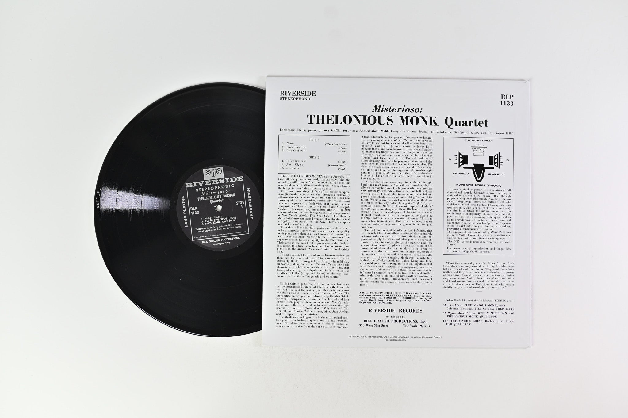 The Thelonious Monk Quartet - Misterioso on Analogue Productions