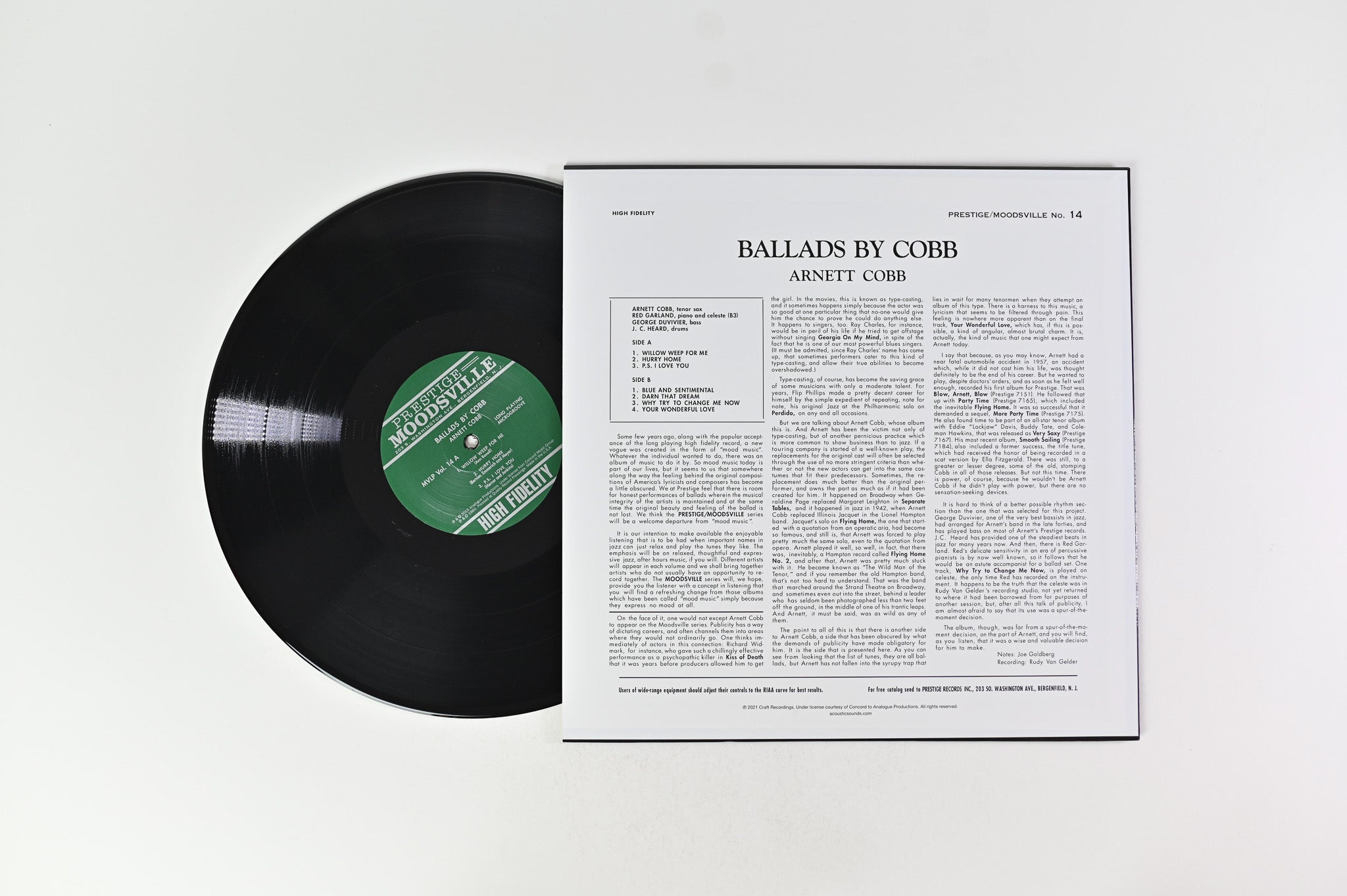 Arnett Cobb - Ballads By Cobb on Analogue Productions