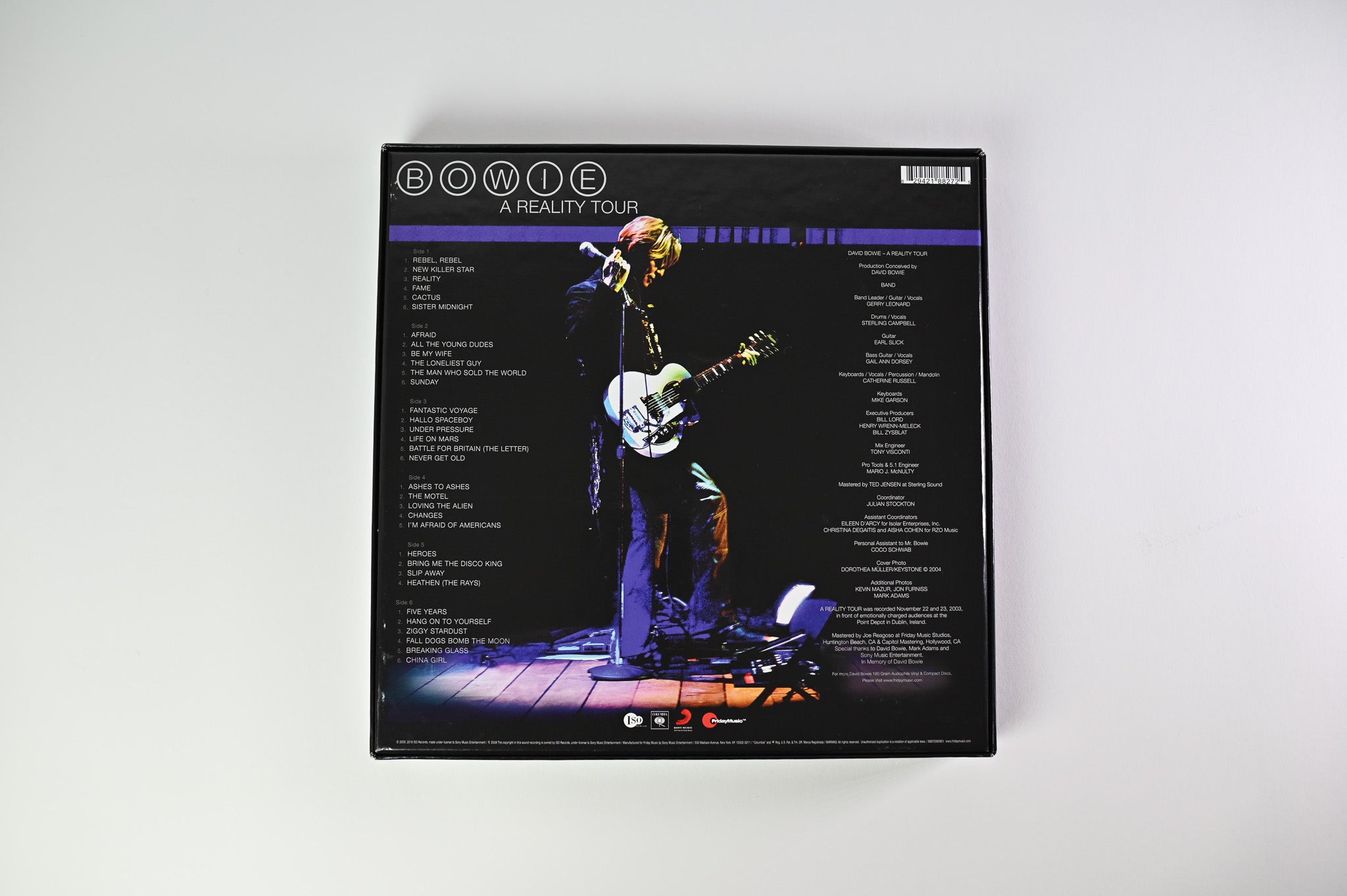 David Bowie - A Reality Tour on Friday Music Blue Translucent 180 Gram Box Set