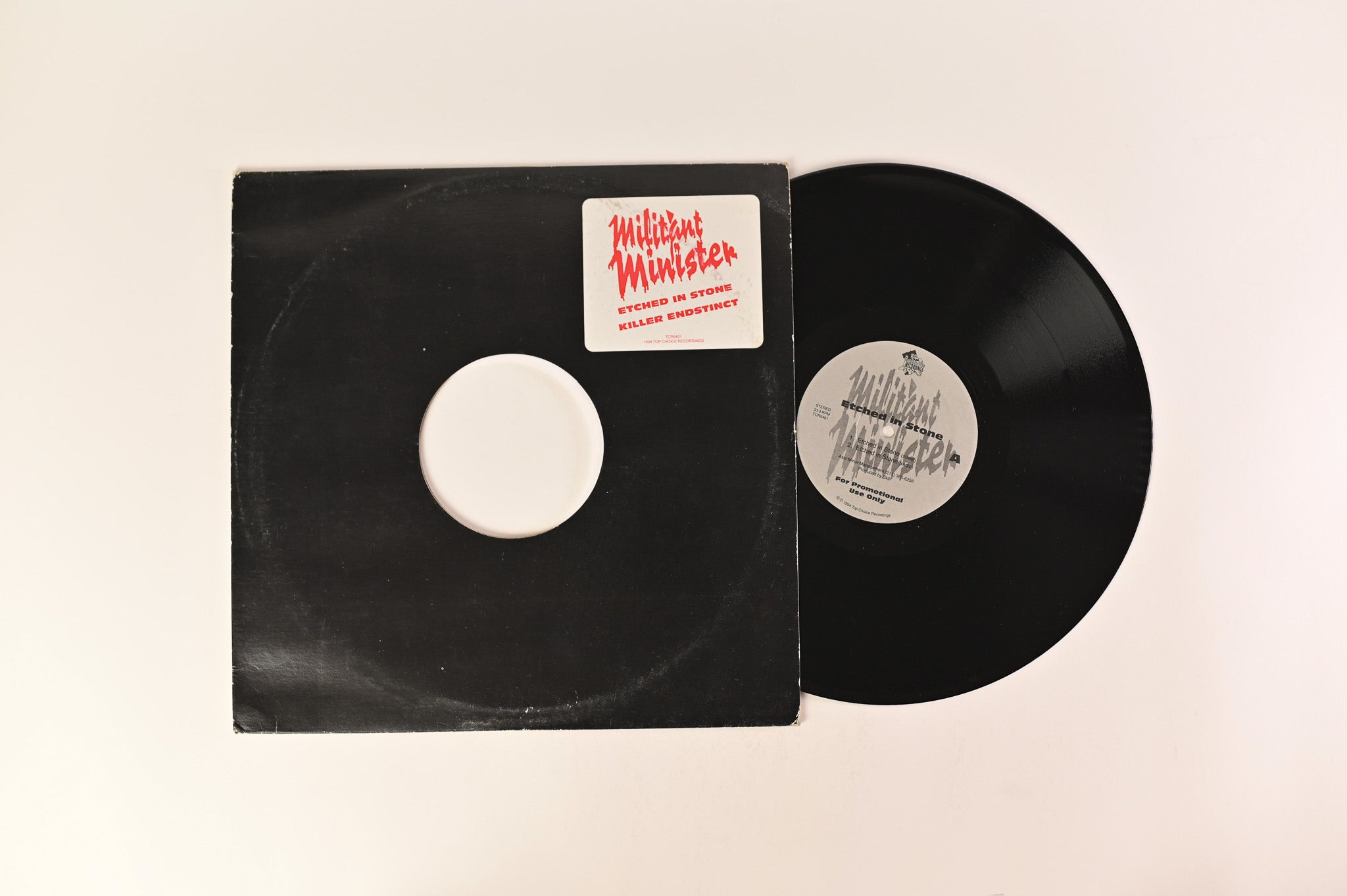 Militant Minister - Etched In Stone / Killer Endstinct on Top Choice Recordings