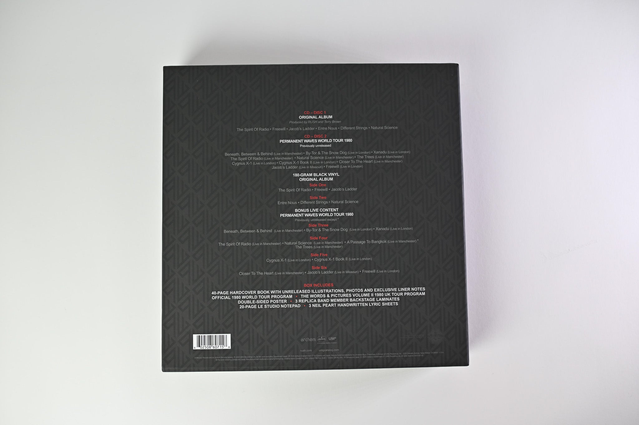 Rush - Permanent Waves on Mercury Ltd 40th Anniversary Box Set