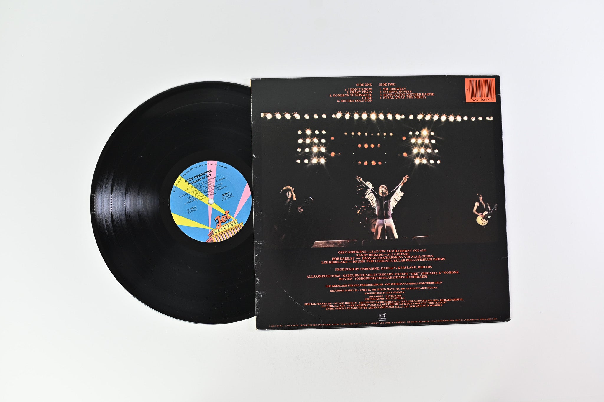 Ozzy Osbourne - Blizzard of Ozz on Jet Records