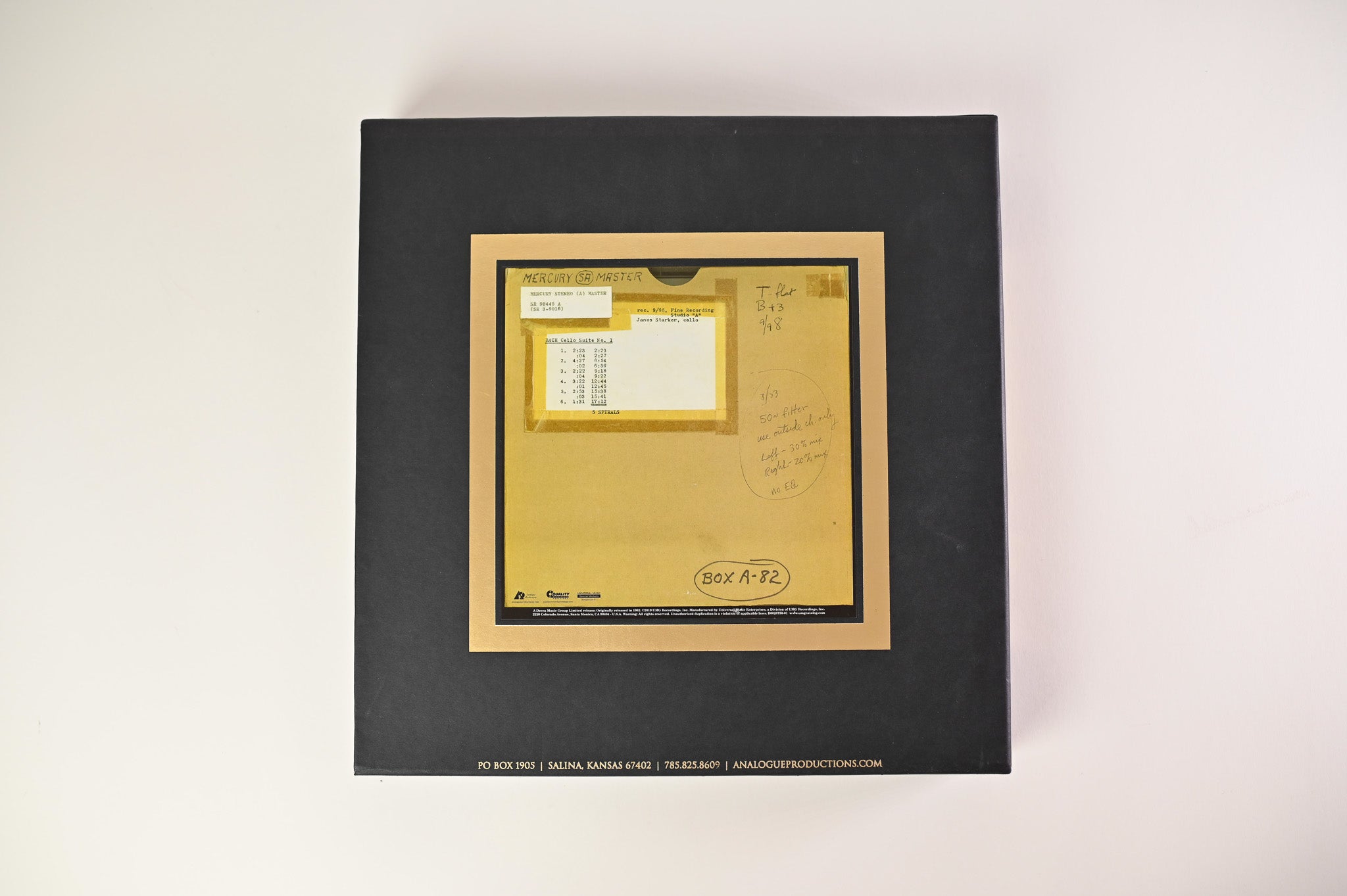 Johann Sebastian Bach Janos Starker - Suites For Unaccompanied Cello Complete on Analogue Productions Ltd Box Set Reissue