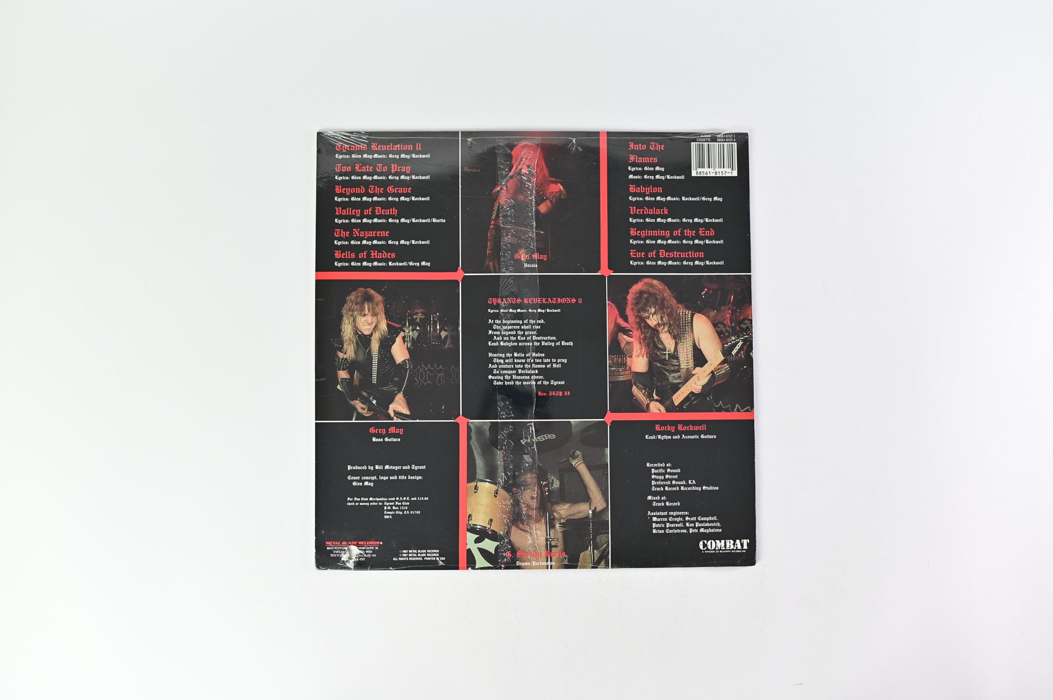 Tyrant - Too Late To Pray on Metal Blade Sealed