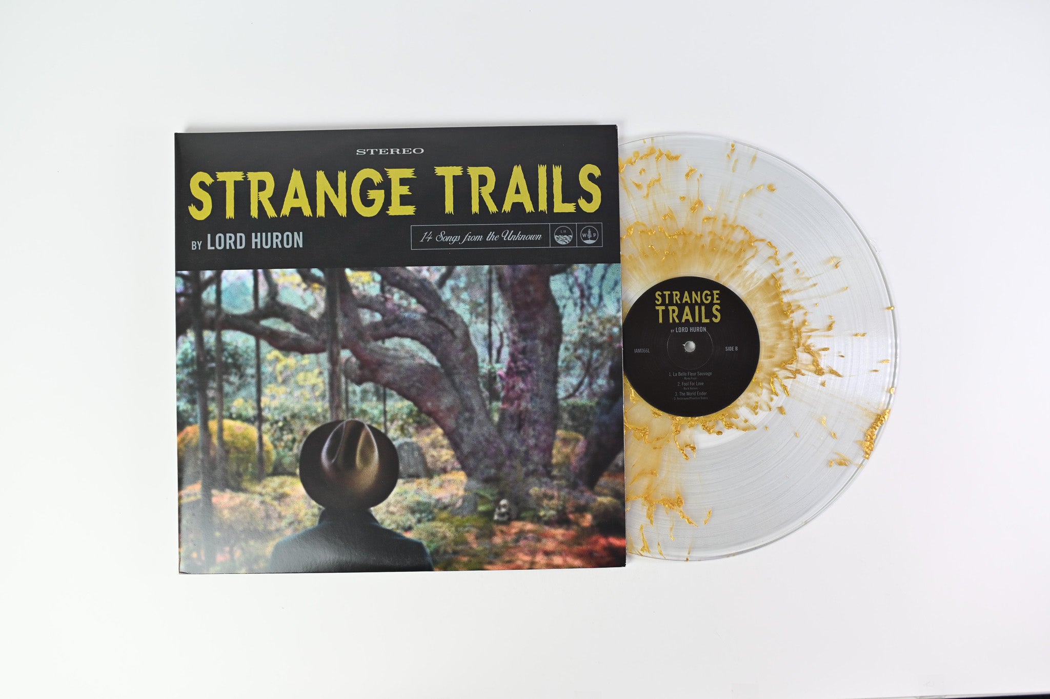 Lord Huron - Strange Trails on IAmSound Ltd Clear With Gold Splatter Reissue