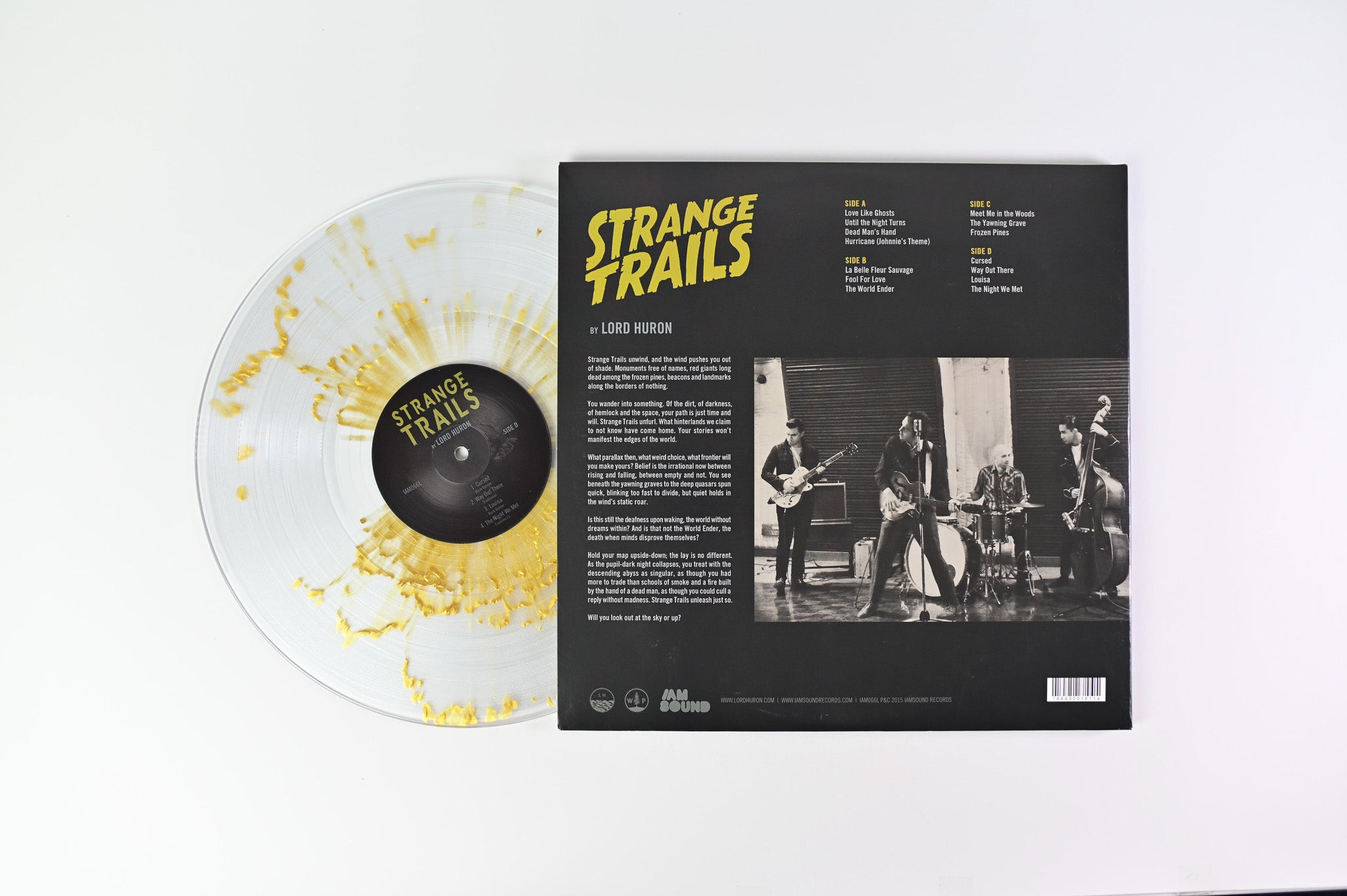 Lord Huron - Strange Trails on IAmSound Ltd Clear With Gold Splatter Reissue