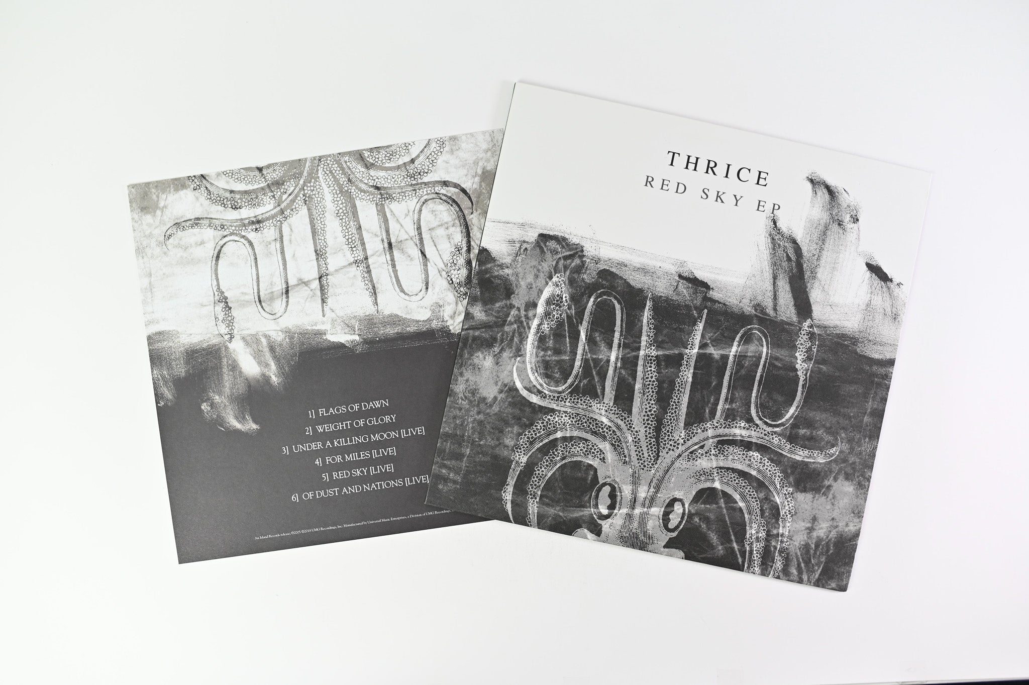 Thrice - Red Sky EP on SRC Ltd 45 RPM Clear with White and Black Hi-Melt Vinyl Reissue
