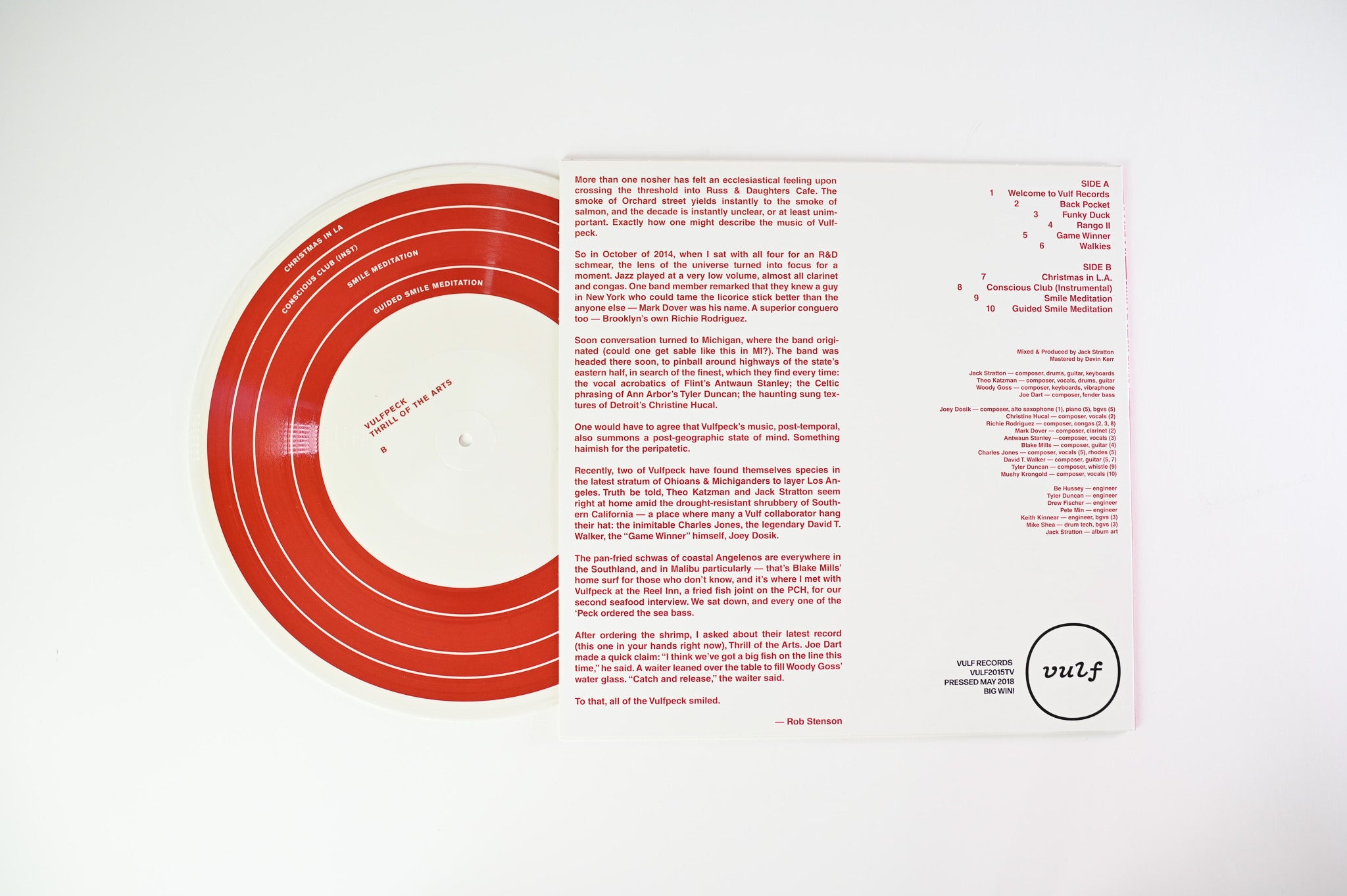 Vulfpeck - Thrill Of The Arts on Vulf Records Picture Disc Reissue