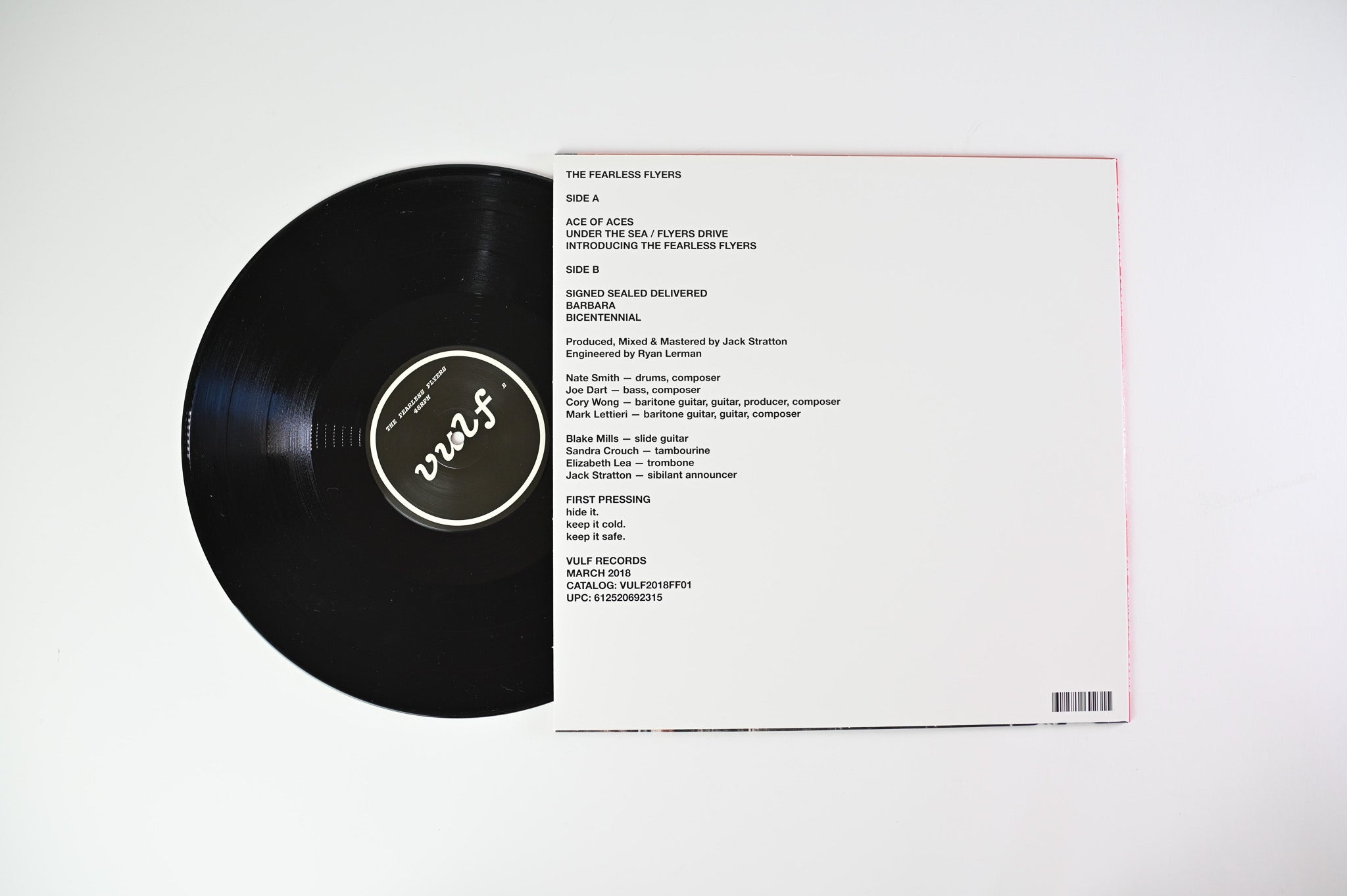 The Fearless Flyers - The Fearless Flyers on Vulf Records Ltd 45 RPM EP