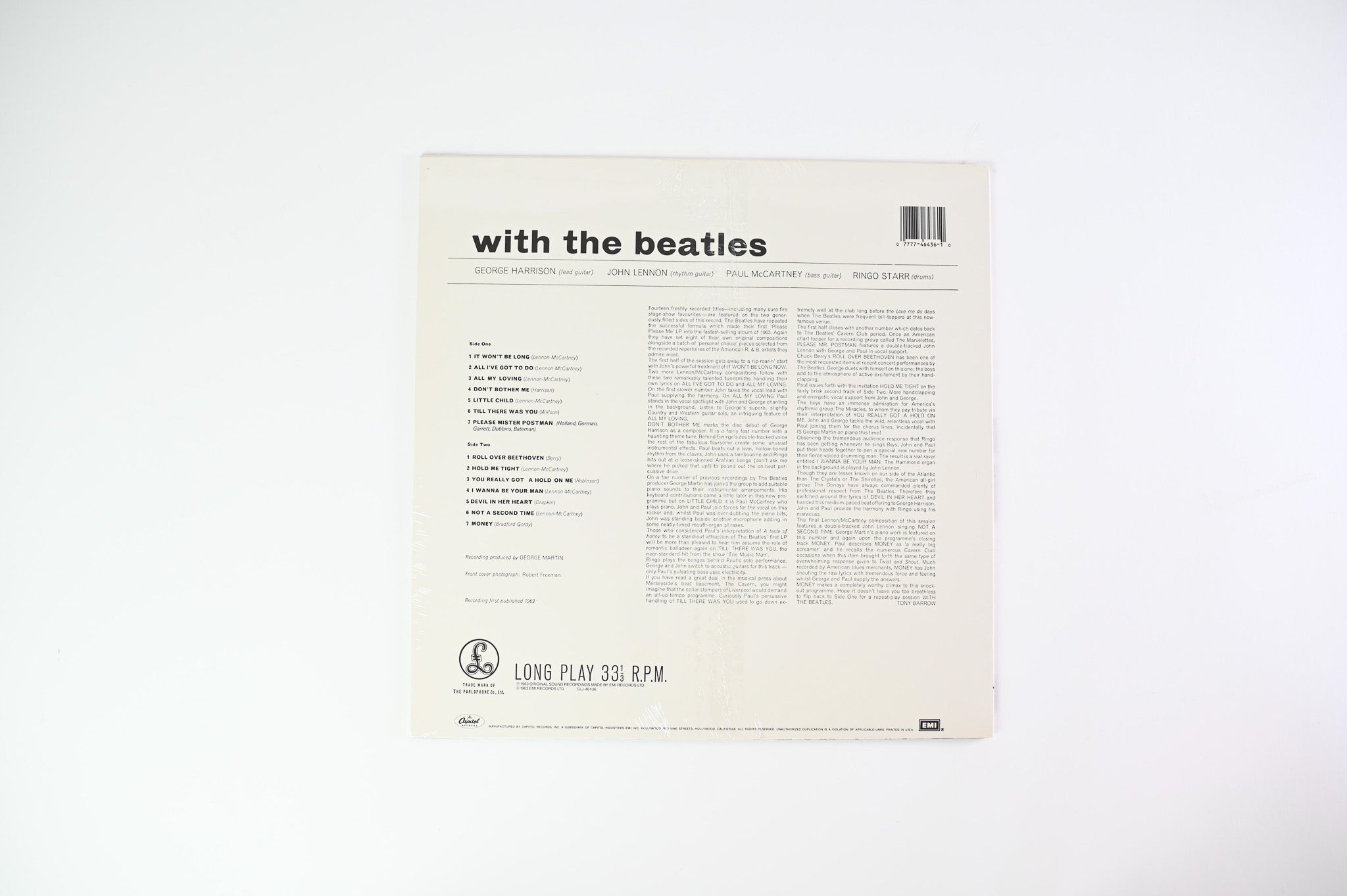 The Beatles - With The Beatles on Capitol Parlophone 1988 Purple Label Reissue Sealed
