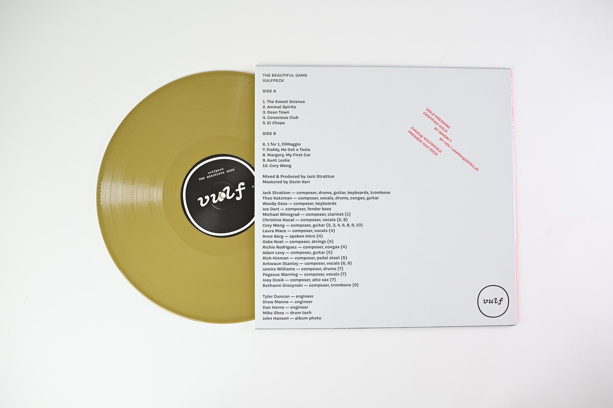 Vulfpeck - The Beautiful Game on Vulf Records Gold Vinyl Reissue