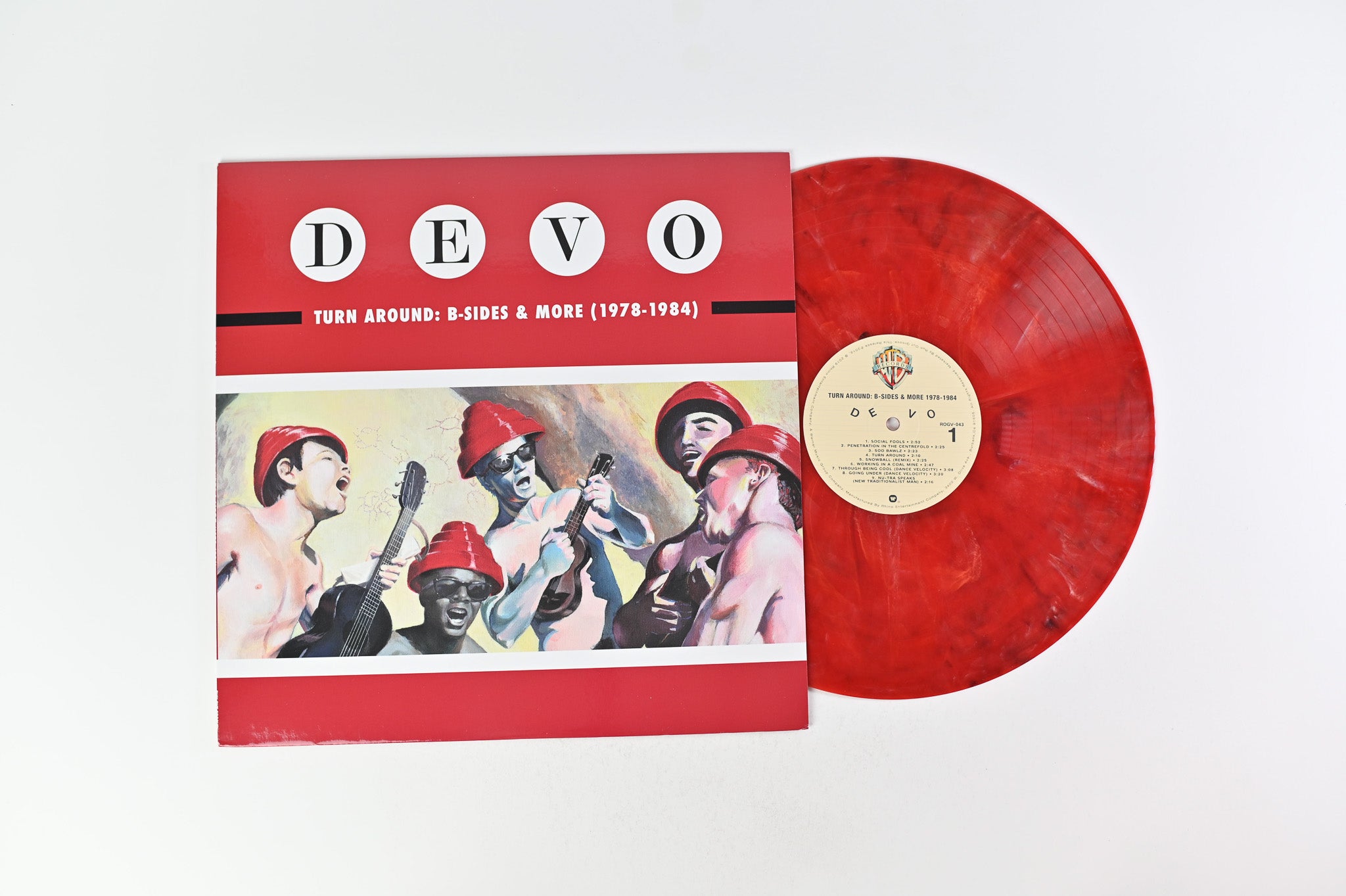 Devo - Turn Around: B-Sides & More (1978-1984) on Run Out Groove Ltd Numbered Red w/White & Black Marble