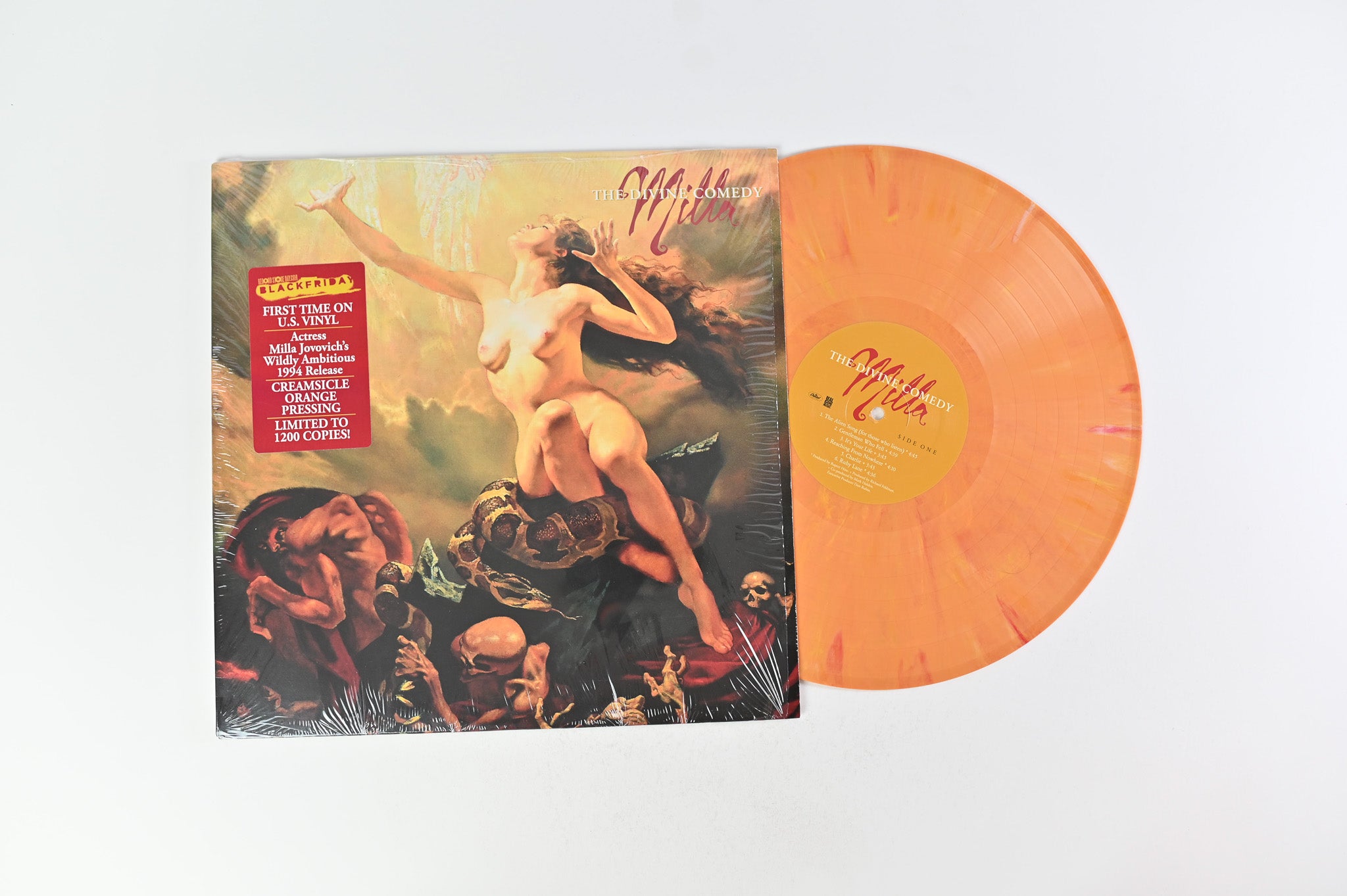 Milla Jovovich - The Divine Comedy on Real Gone RSD BF 2020 Ltd Orange Marble Reissue