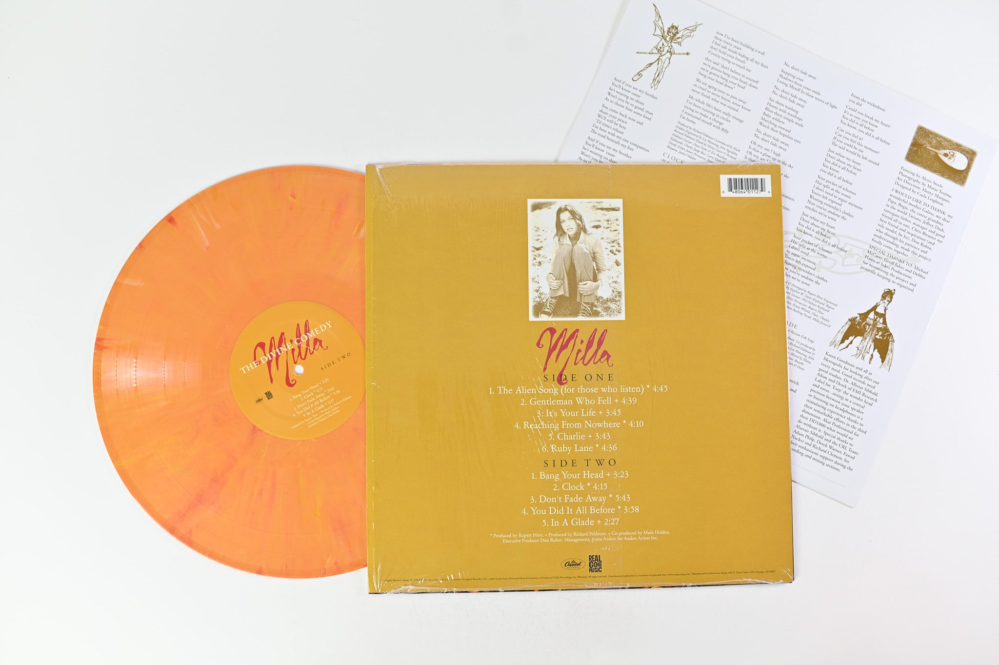 Milla Jovovich - The Divine Comedy on Real Gone RSD BF 2020 Ltd Orange Marble Reissue