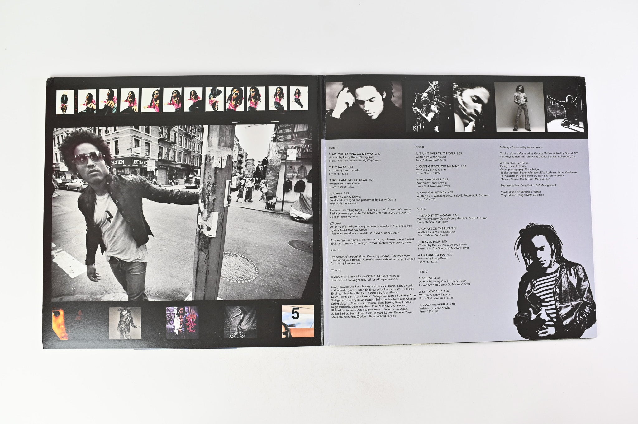 Lenny Kravitz - Greatest Hits on Virgin Ltd Clear With Blue / White Swirls Reissue