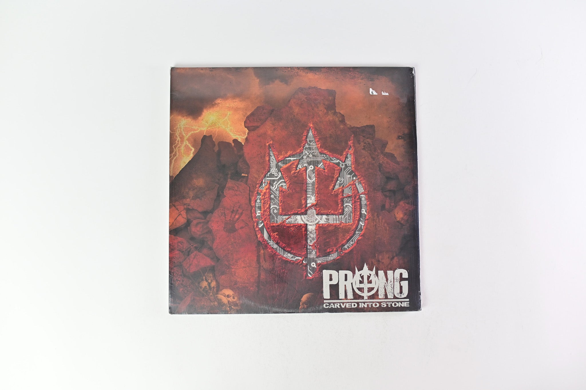 Prong - Carved Into Stone on Long Branch Orange Marbled Sealed